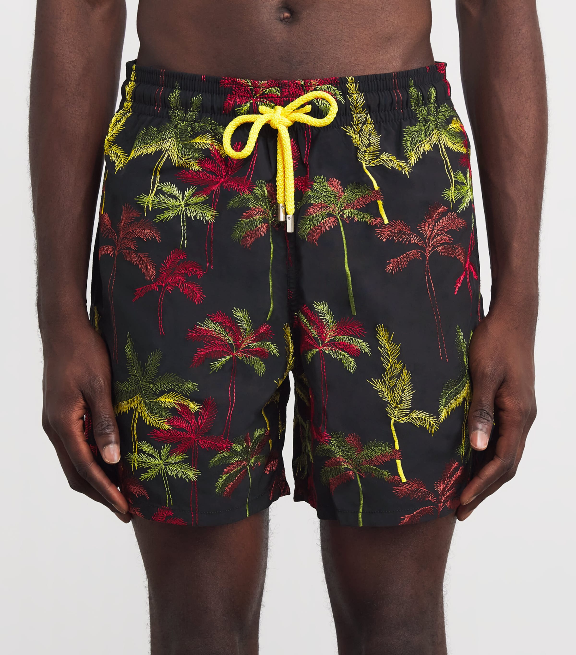 Palm Embroidery Mistral Swim Shorts 990 BLACK Image 3