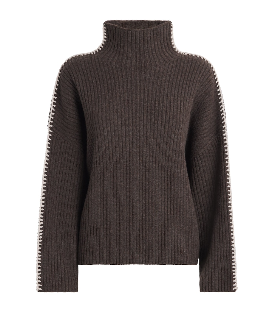 Wool Ingrid Rollneck Sweater BROWN Image 1