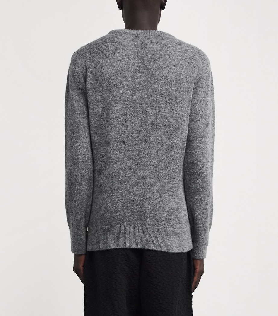 Alpaca-Merino-Blend Blenheim Sweater MID GREY Image 4