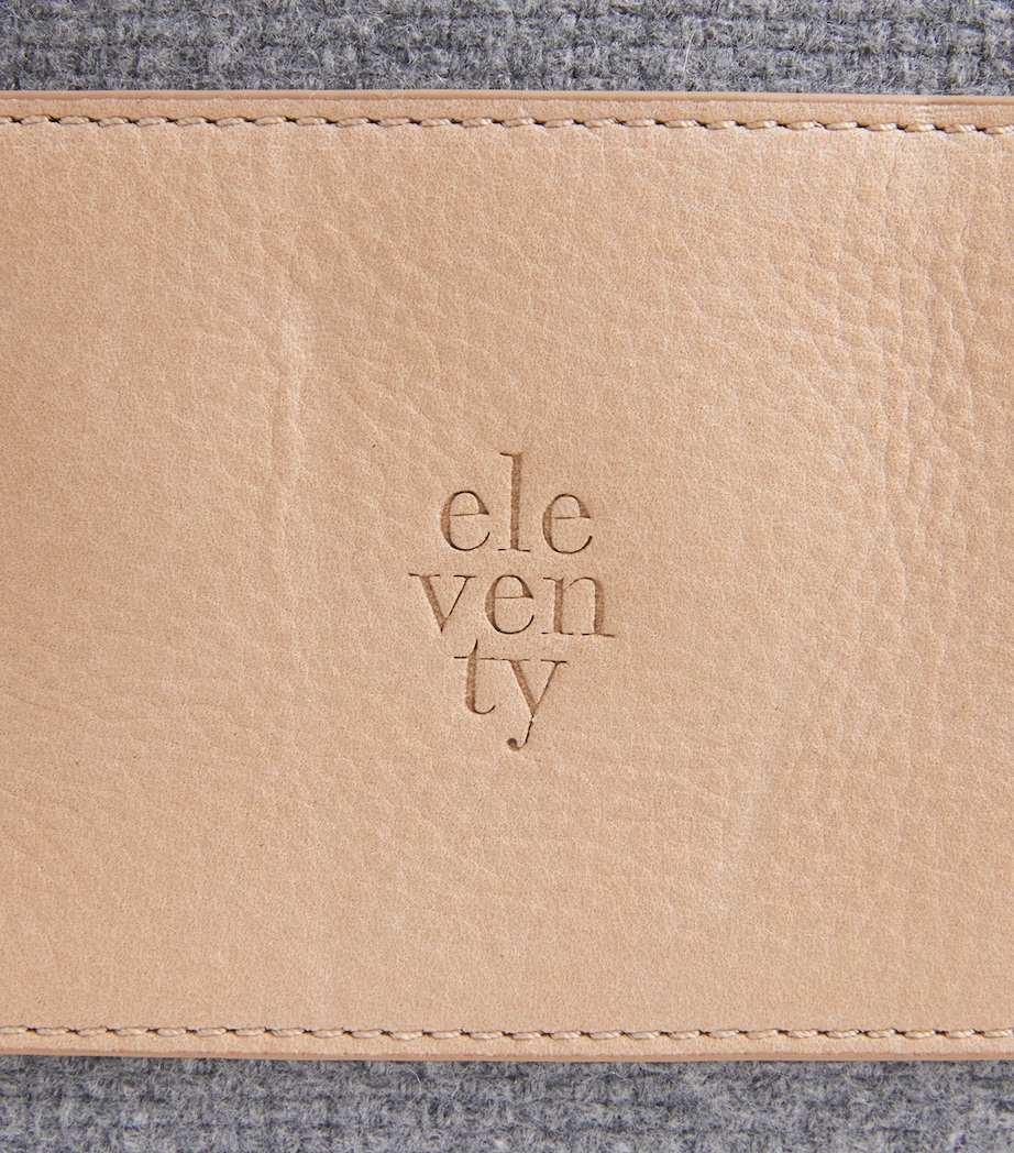 Wool Canvas Leather-Trim Gym Bag GRIGIO ARGILLA Image 6