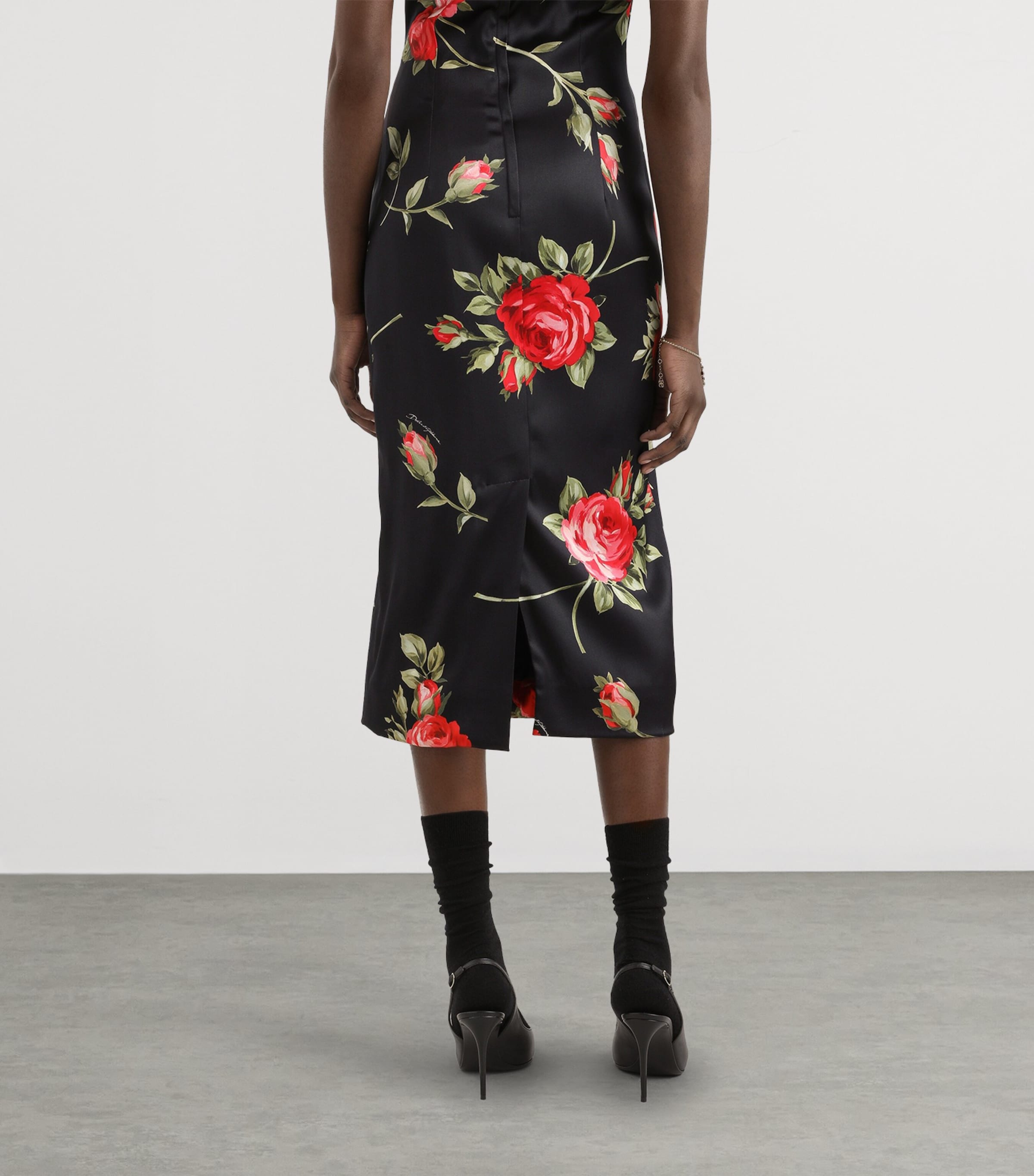Dolce&Gabbana Womens Floral Sleeveless Midi Dress Bouq Image 5