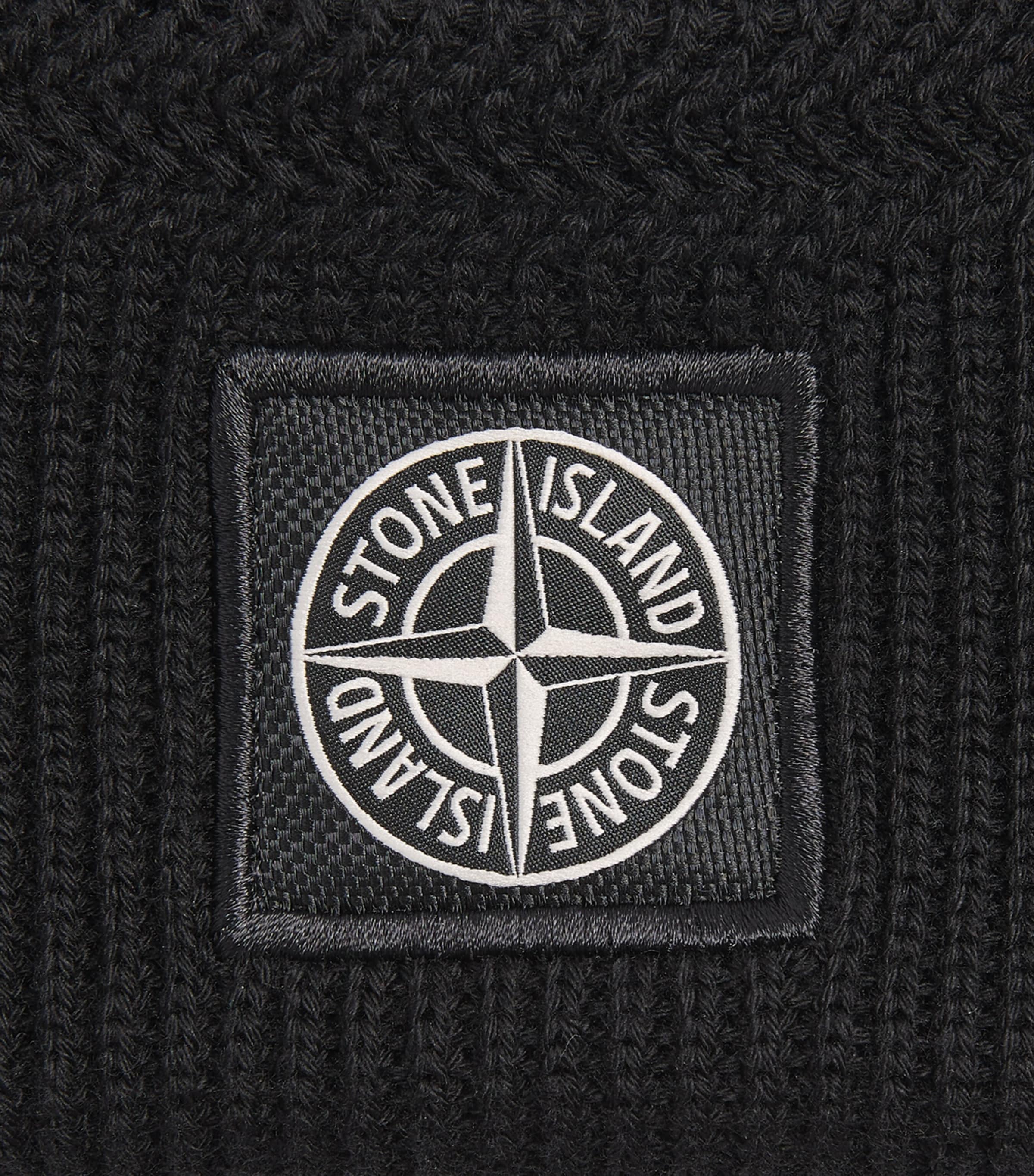 Stone Island Organic Cotton Logo Beanie Image 4