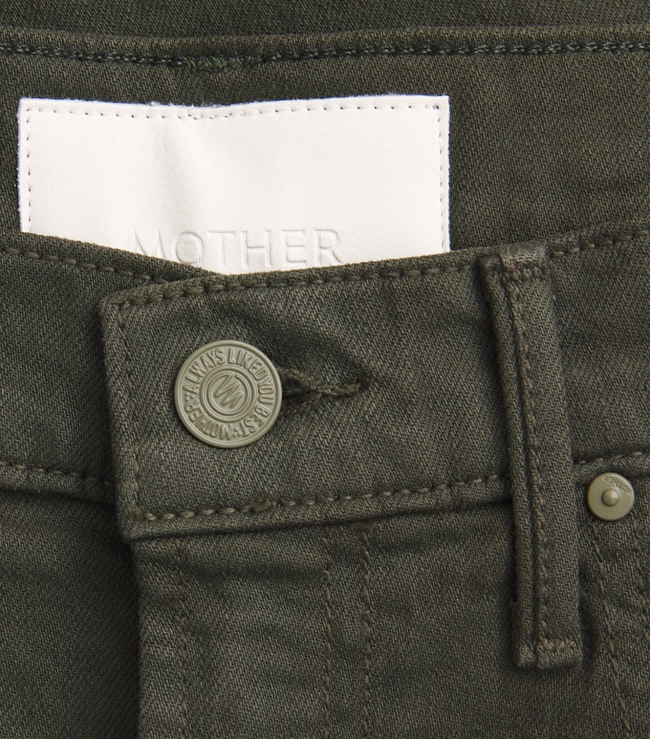 MOTHER Womens The Half-Pipe Wide-Leg Jeans Forest Night Image 6