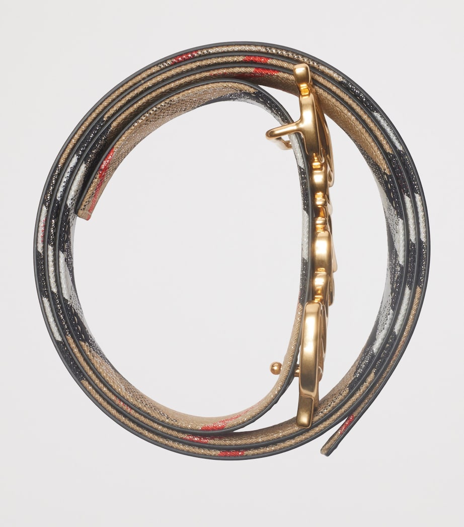 Reversible Check Belt SAND CHECK/BLACK Image 3