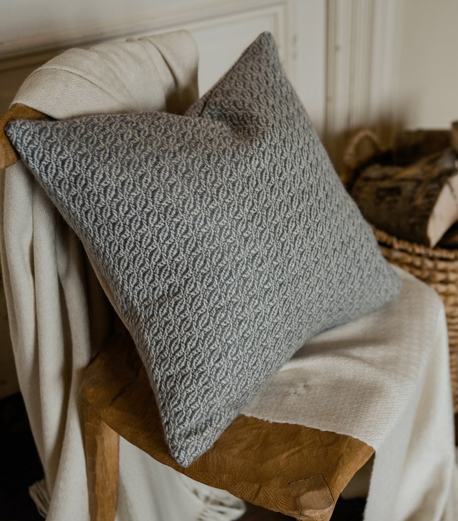 Araminta Campbell Alpaca-Blend Fern Cushion (45cm x 45cm) Grey Image 3