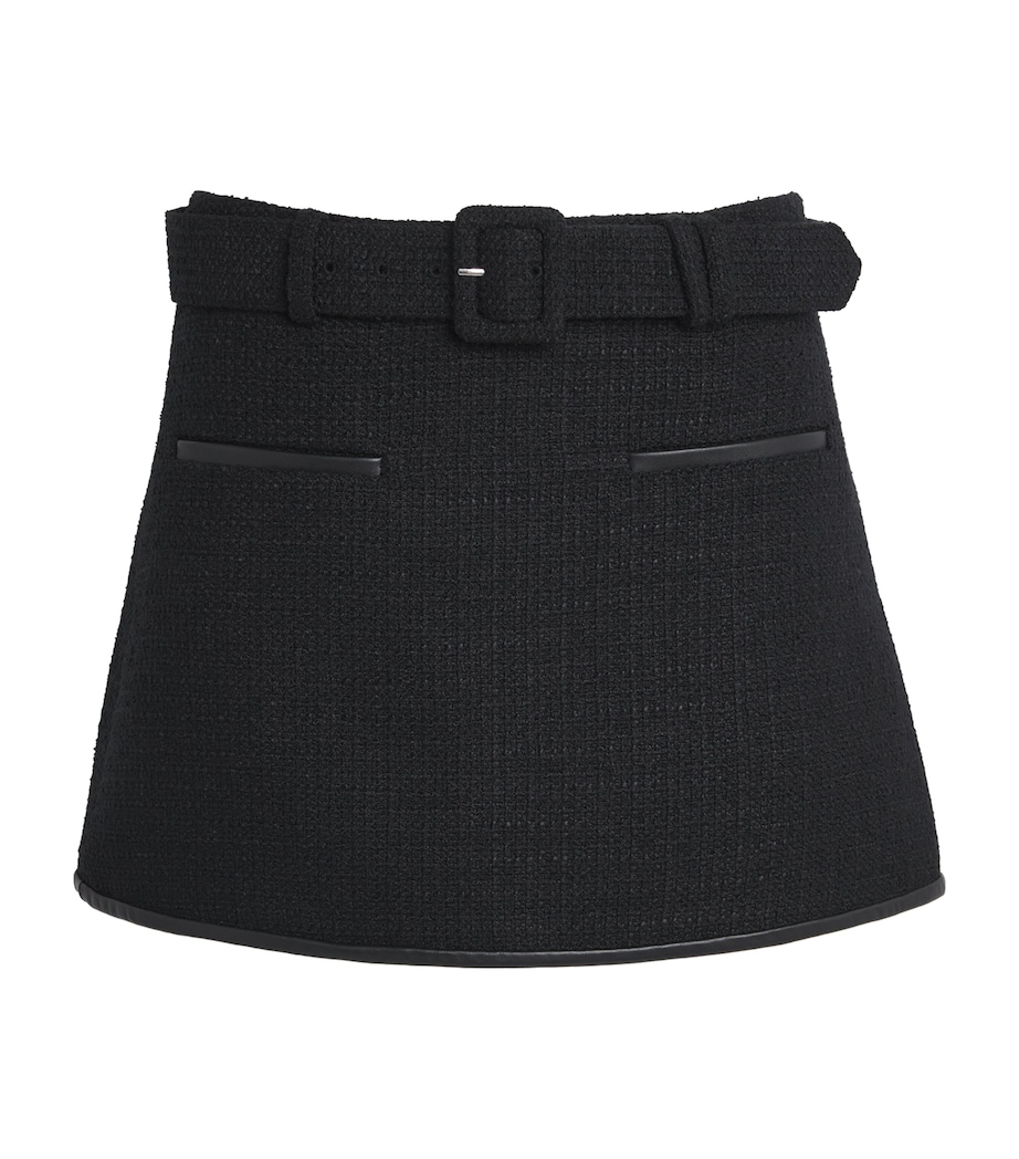 Bouclé Mini Skirt BLACK Image 1