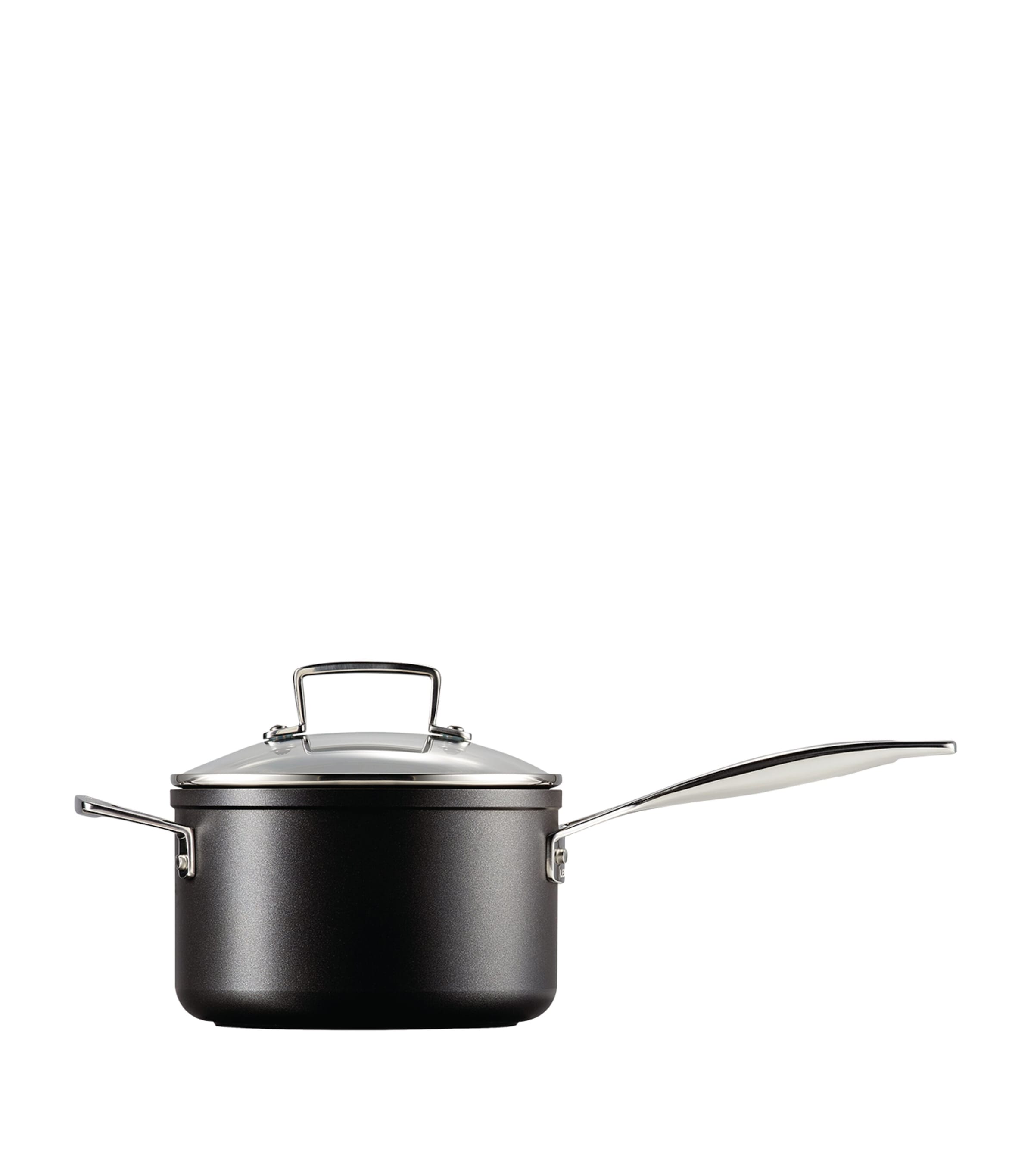 Toughened Non-Stick Sauce Pans (Set Of 3) BLACK Image 2