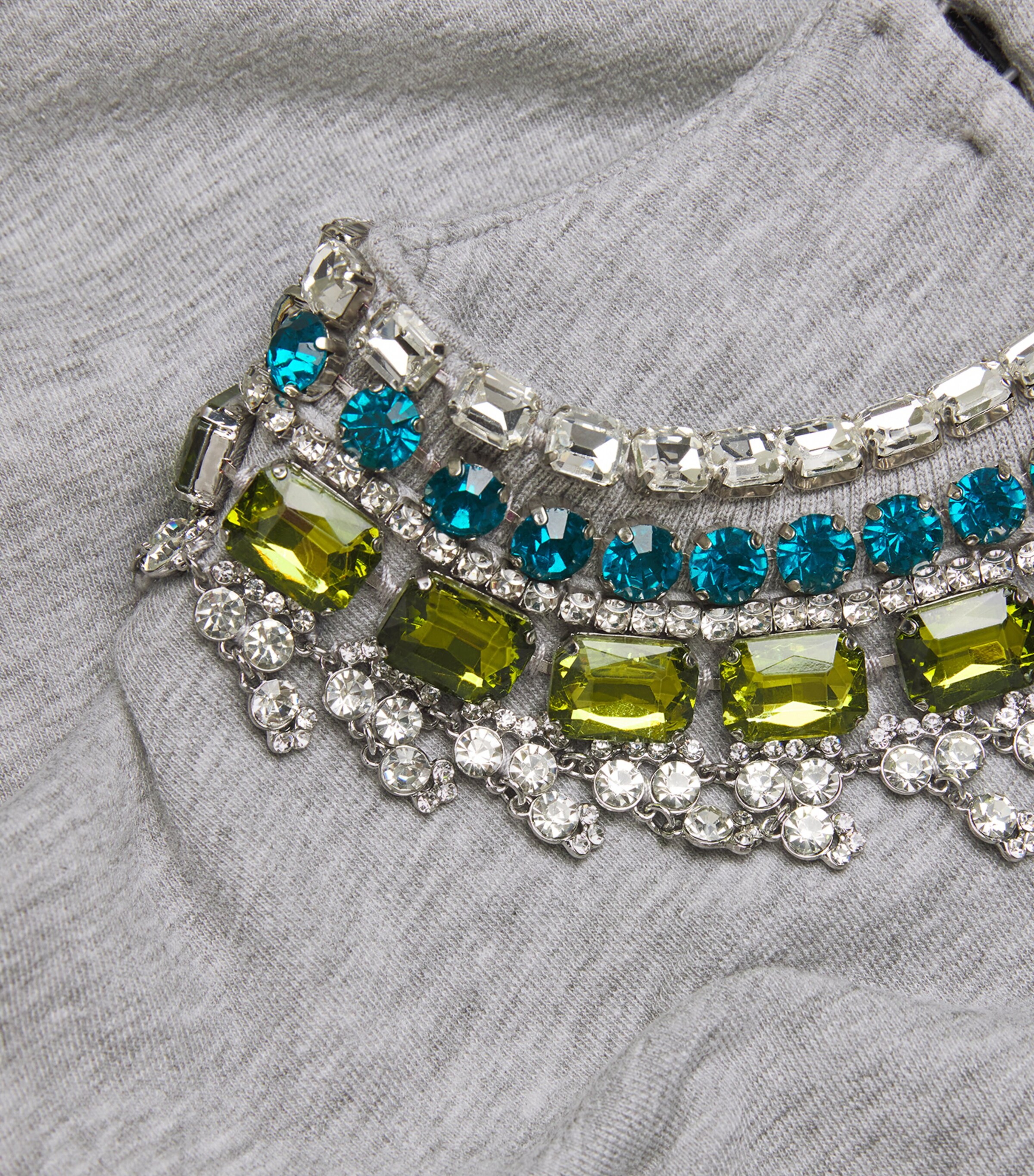 Cinq A Sept Womens Embellished Brandy Sweatshirt Heather Grey/multi Image 5