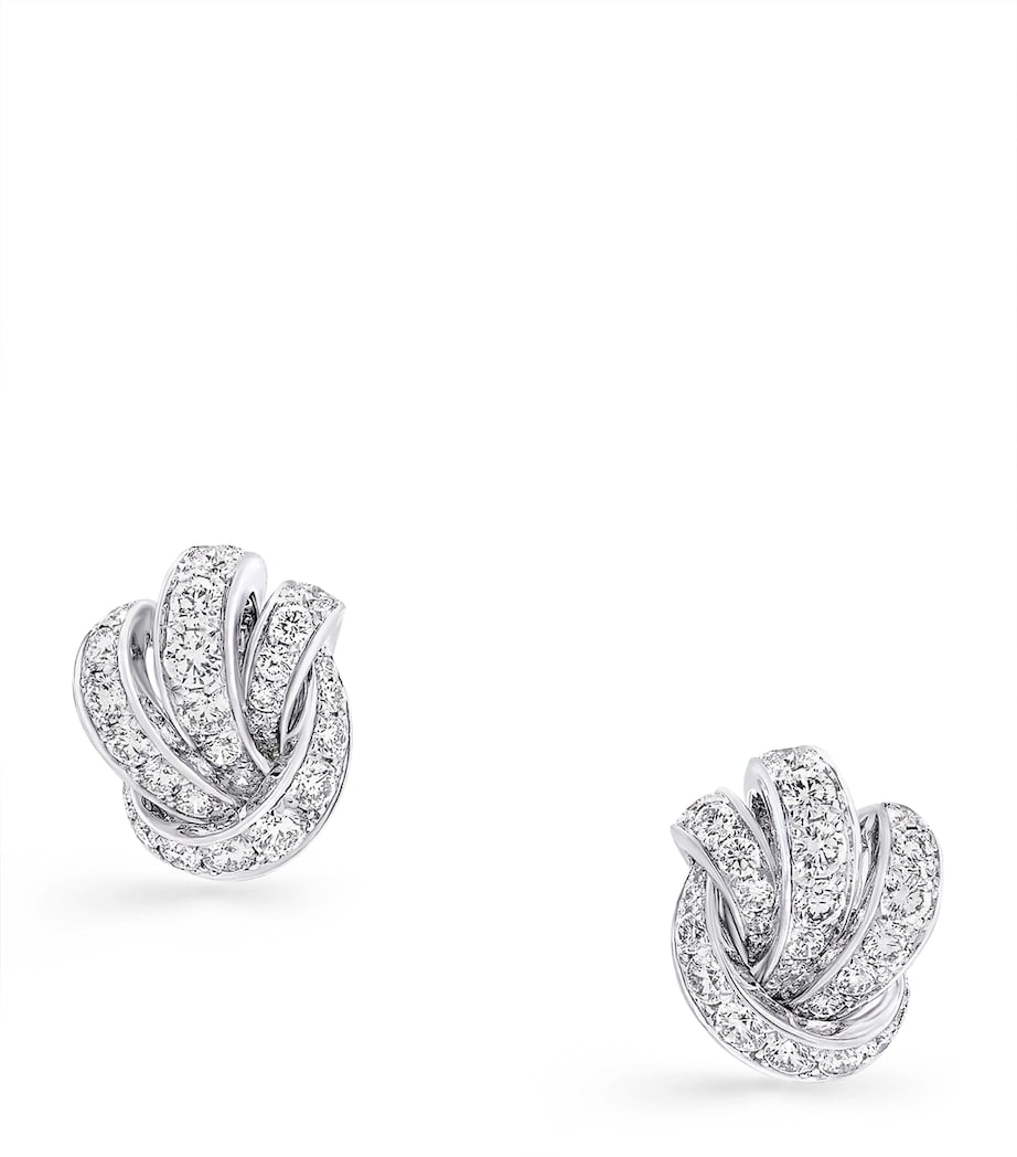 White Gold and Diamond Tilda's Bow Stud Earrings WHITE GOLD Image 1