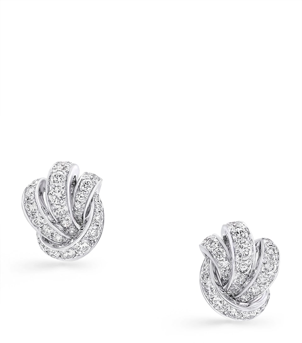 Graff White Gold and Diamond Tilda's Bow Stud Earrings White Gold