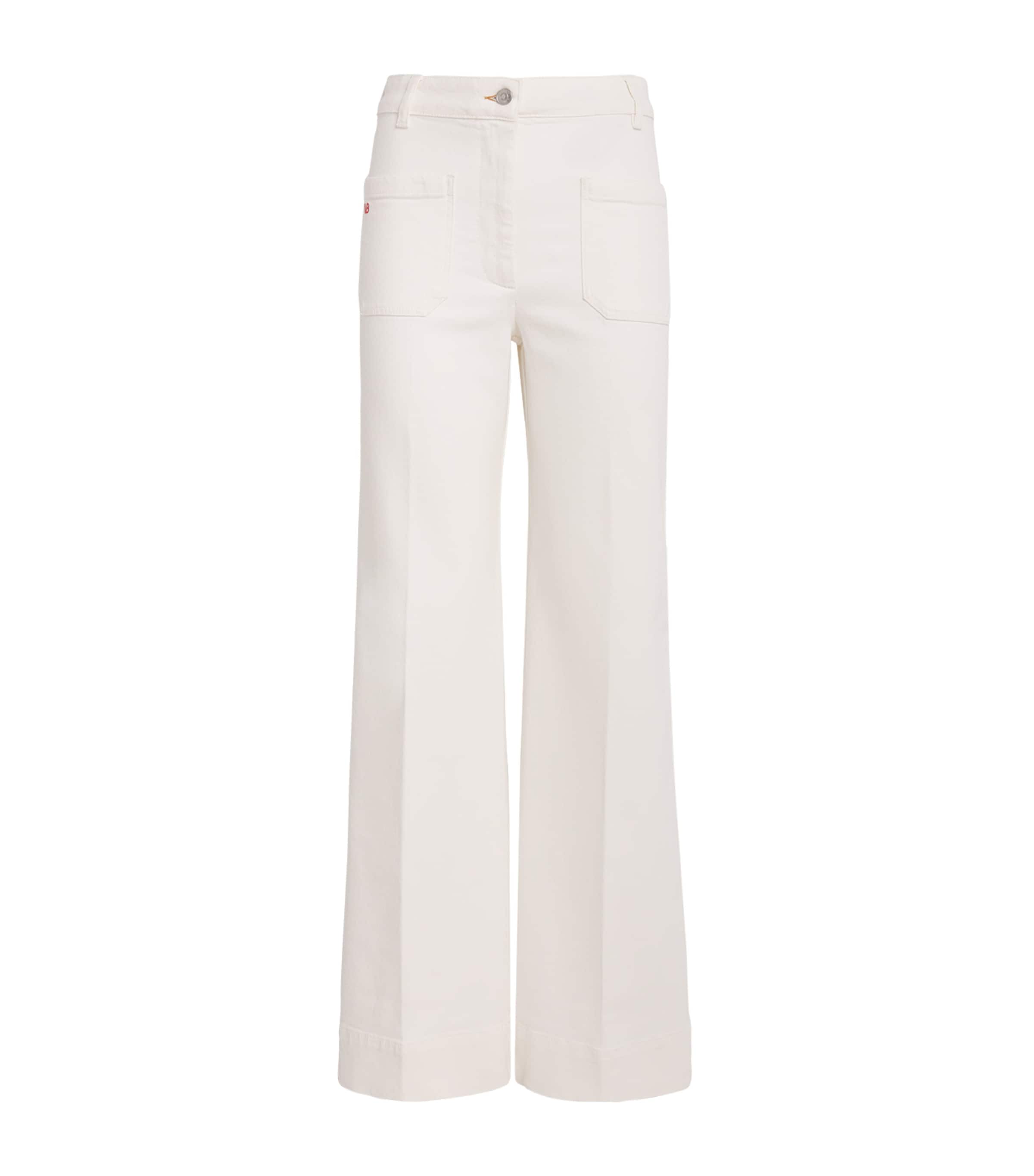 Victoria Beckham Alina Rigid Straight-leg Jeans In White