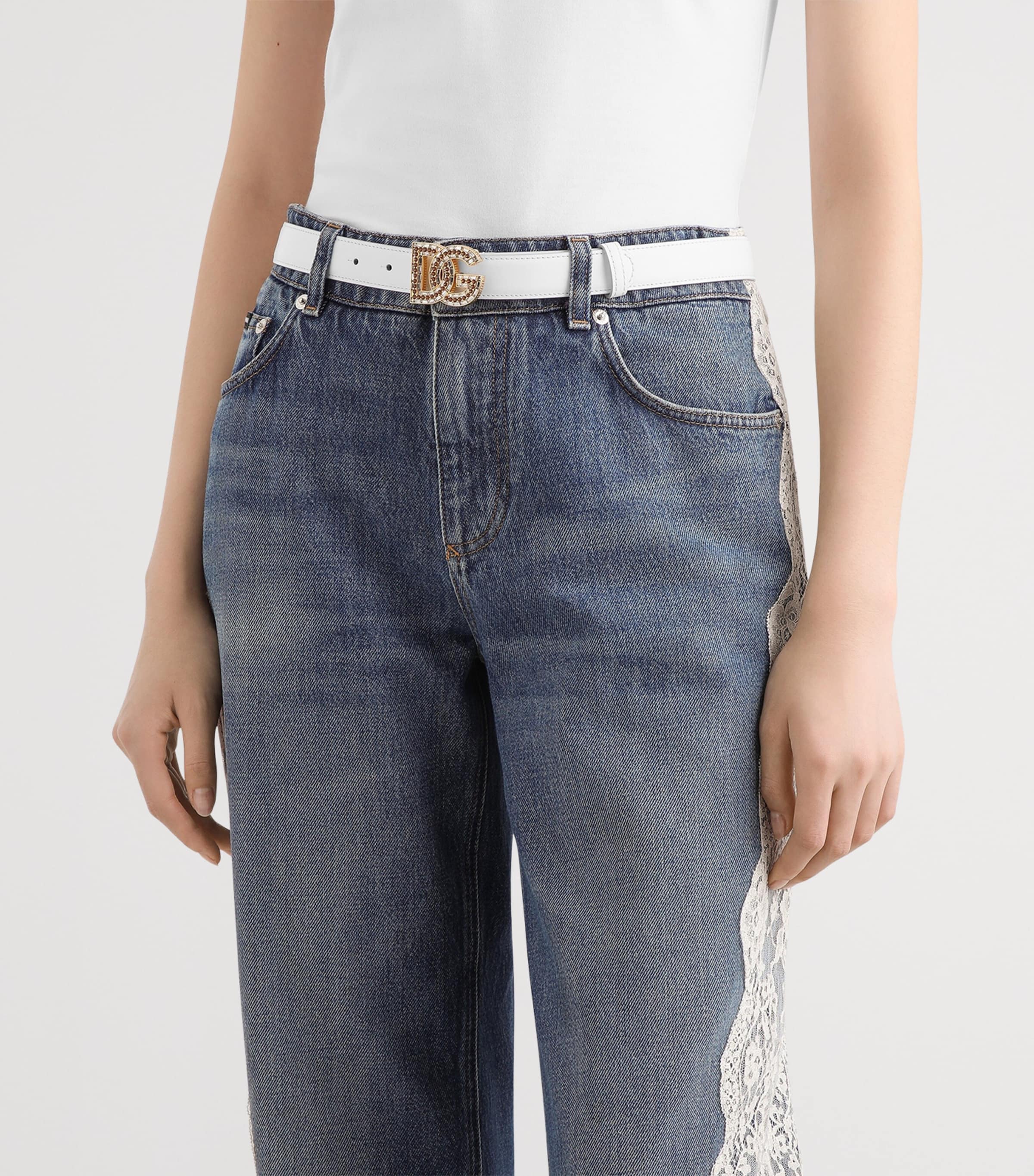 Calfskin Logo Belt 80002-OPTICAL W Image 2