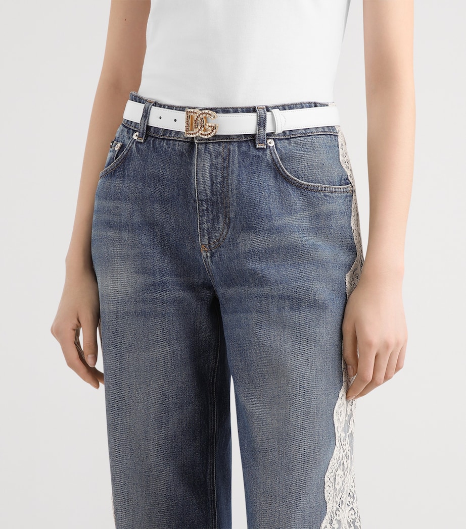 Calfskin Logo Belt 80002-OPTICAL W Image 2