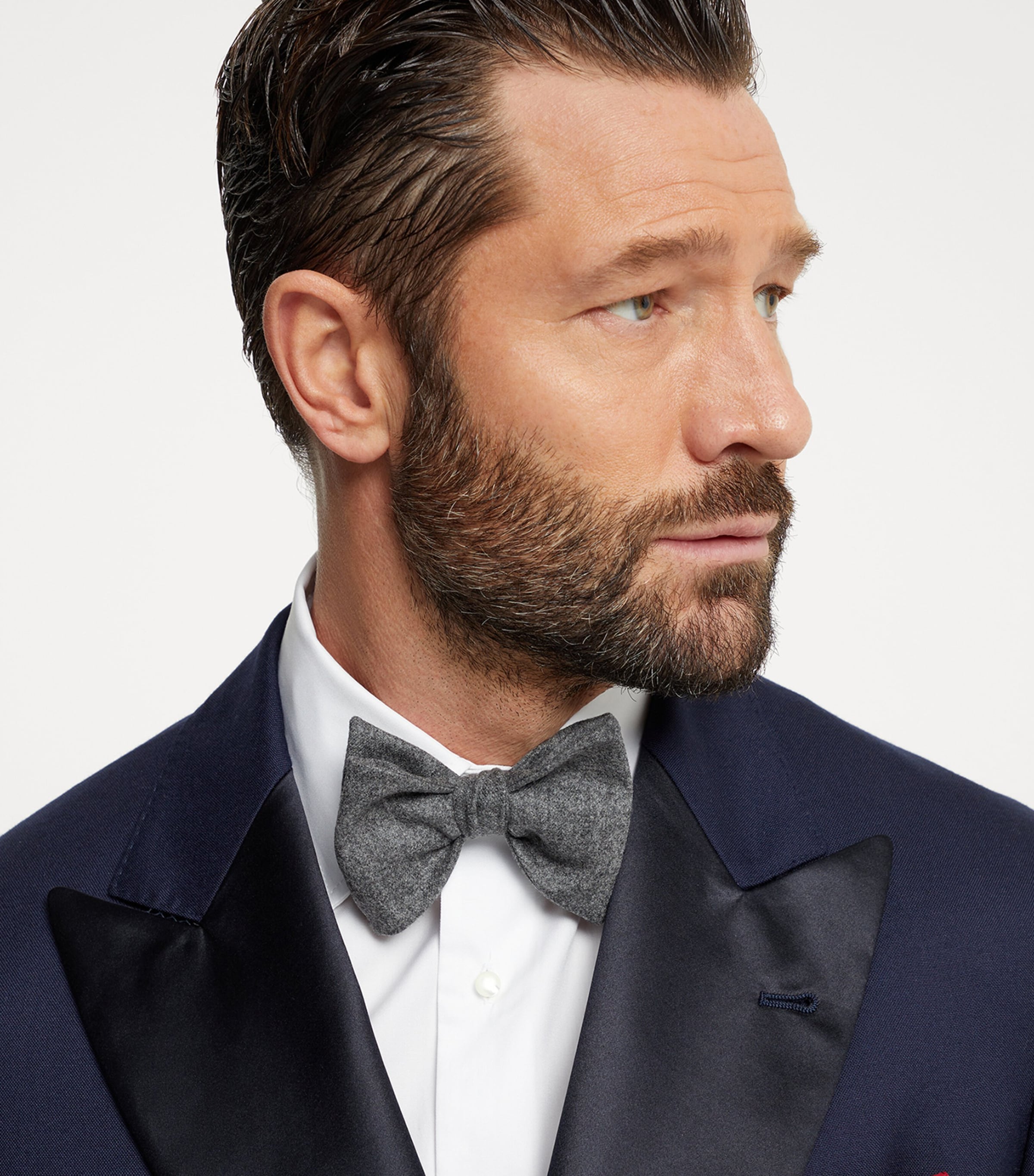 Wool-Silk Flannel Bow Tie C003 Image 3