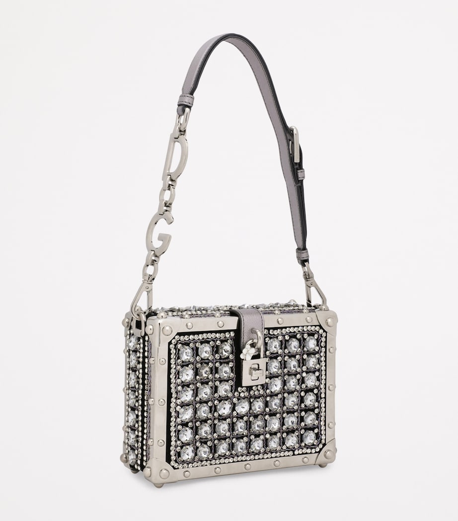 Crystal-Embellished Shoulder Bag 8D822-CRYSTAL/NERO Image 7