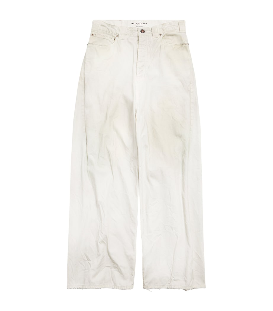 Distressed Wide-Leg Jeans 9012 Image 1