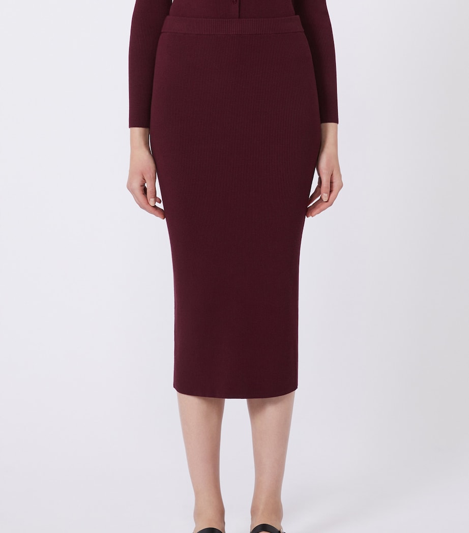 Knitted Midi Skirt BORDEAUX Image 3