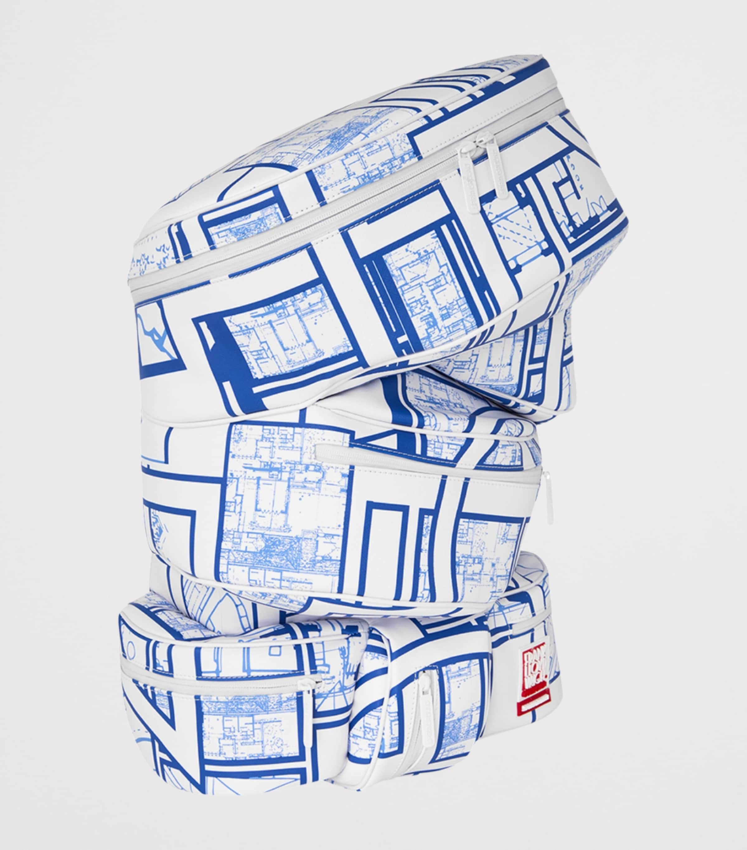 Sprayground Frank Lloyd Wright Backpack Blue Print Image 2