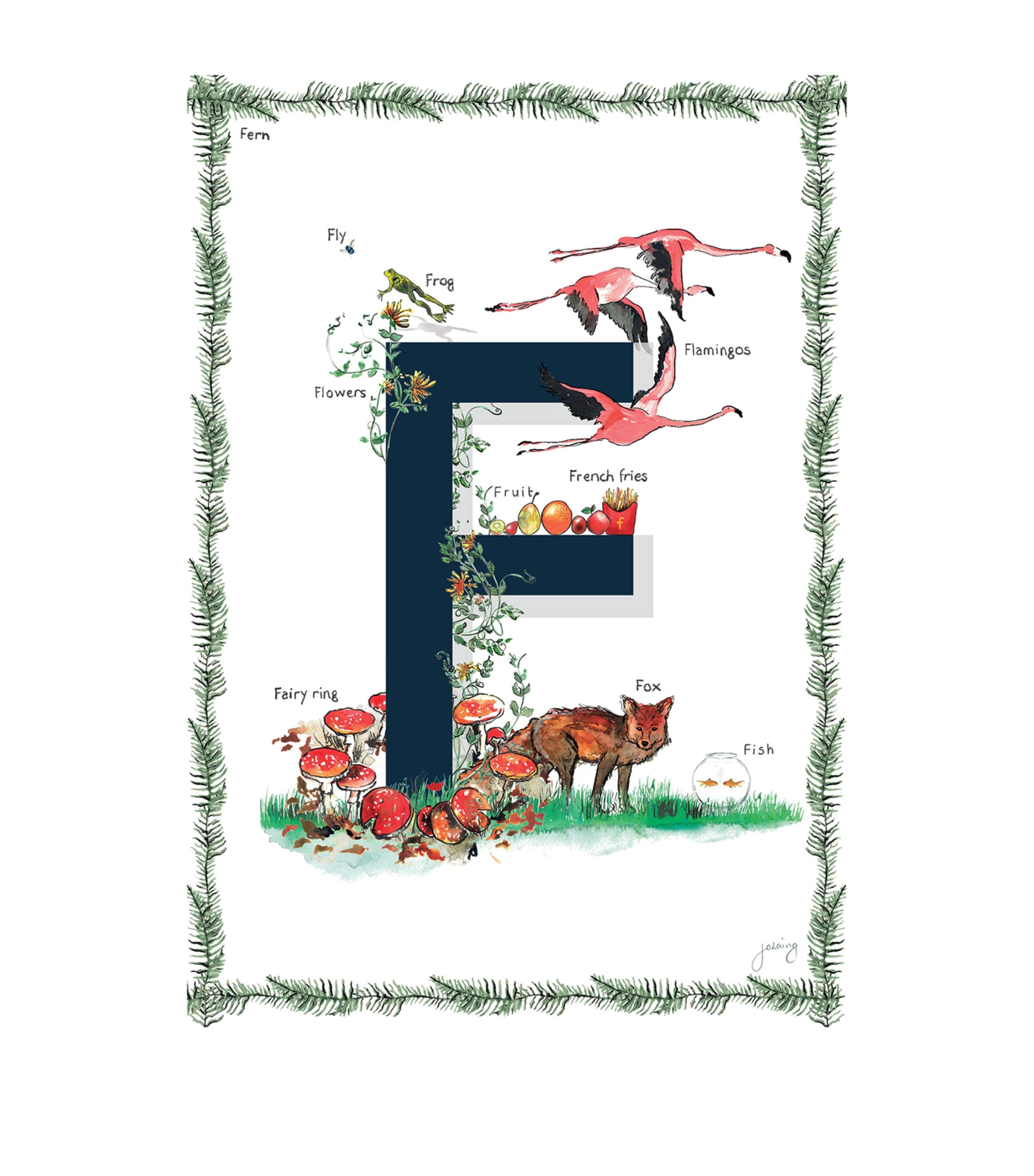 A4 Letter Print NAVY Image 1