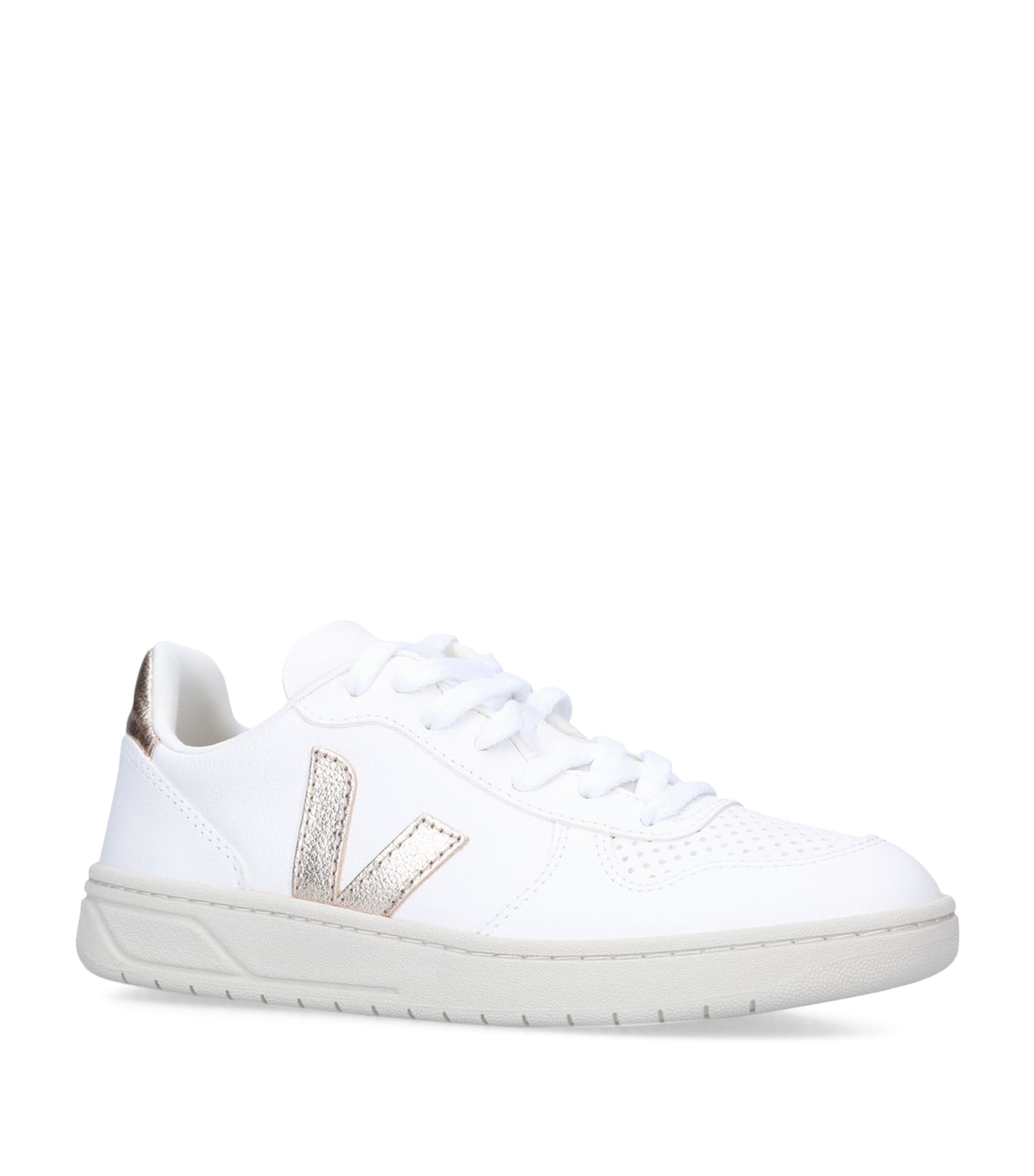 Veja Leather V-10 Sneakers In White