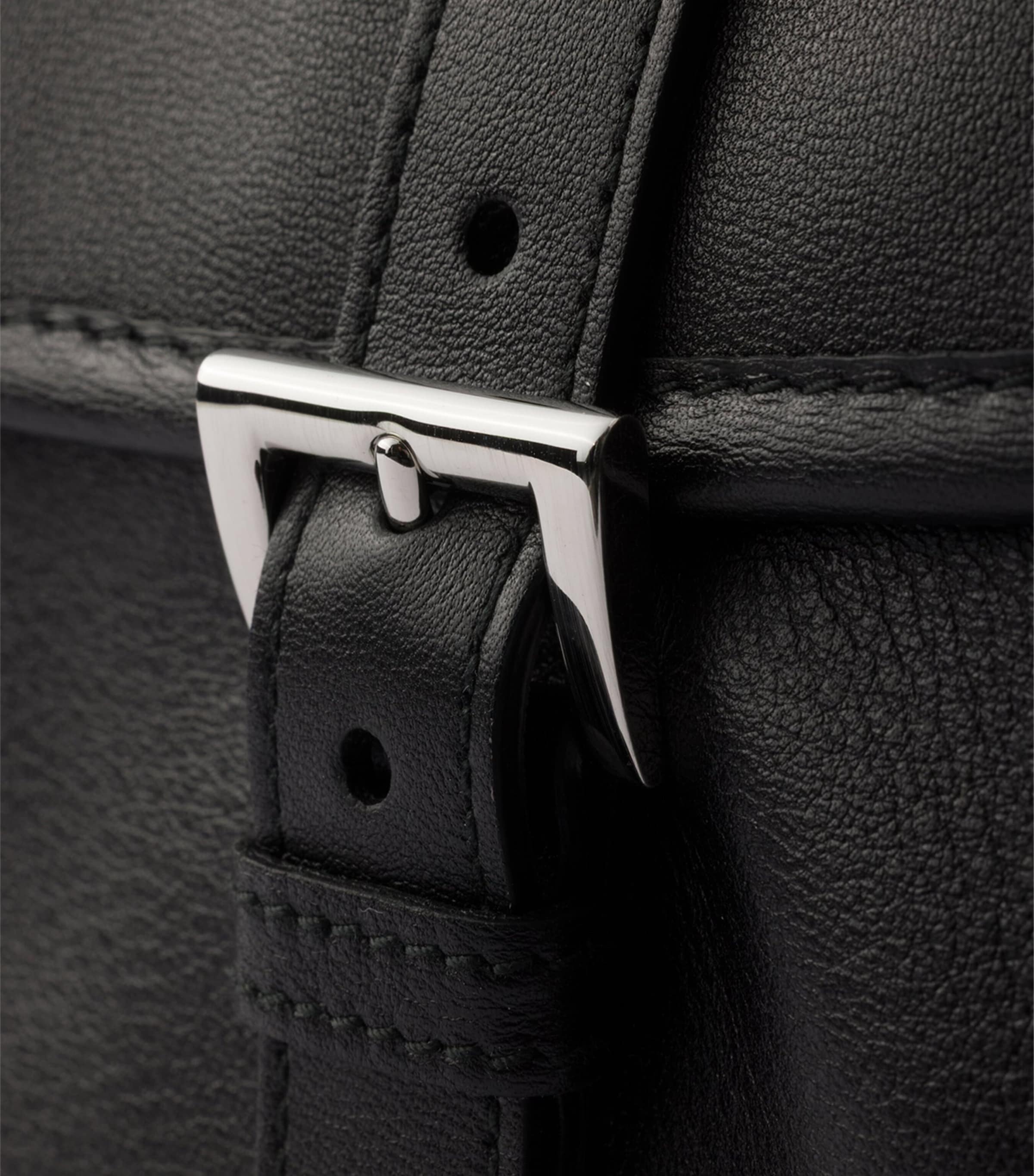 Prada Leather Shoulder Bag Black Image 6