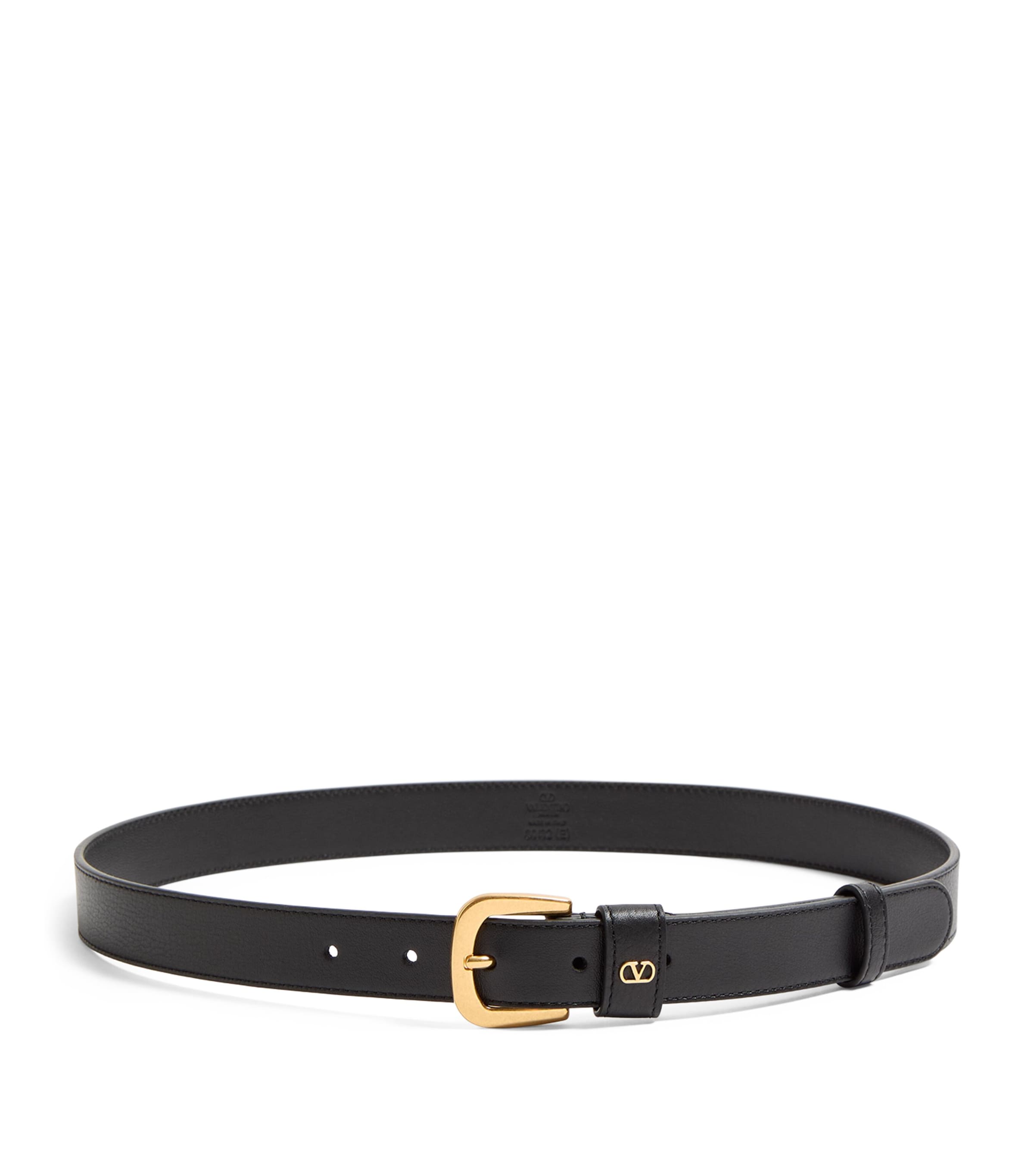 Leather VLogo Signature Belt 0NO Image 1