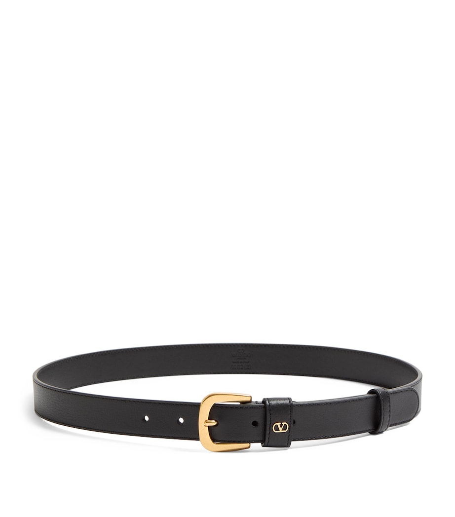 Leather VLogo Signature Belt 0NO Image 1