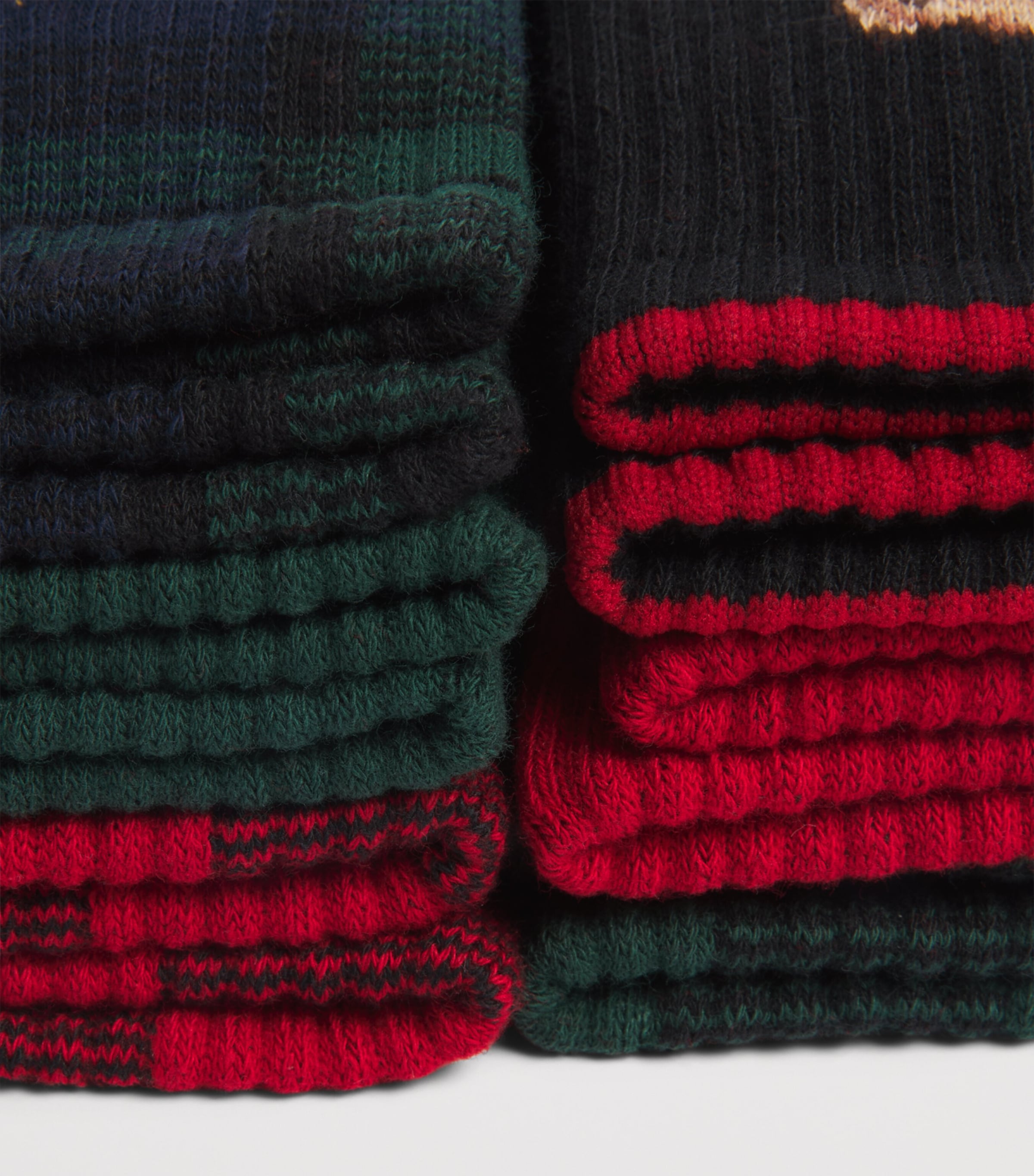 Polo Ralph Lauren Mens Royal Holiday Bear Performance Ankle Socks (Pack of 6) Royal Red Multi Image 2