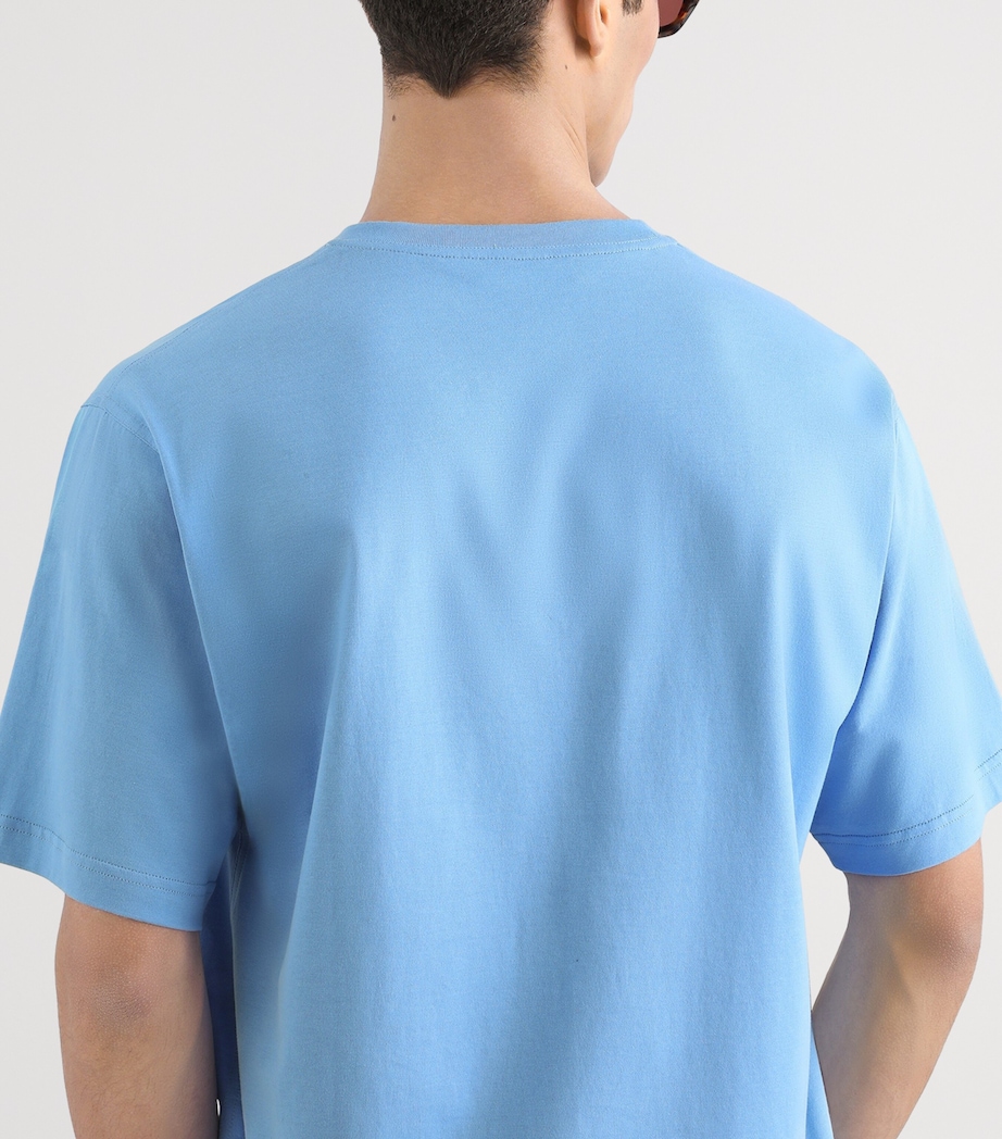 Dolce&Gabbana Mens Cotton Logo T-Shirt Light Blue Image 5