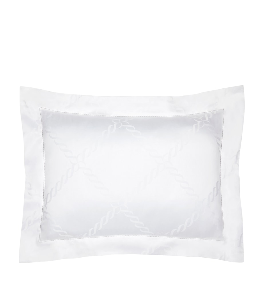Treccia Pillowcase (50cm x 75cm) WHITE Image 1