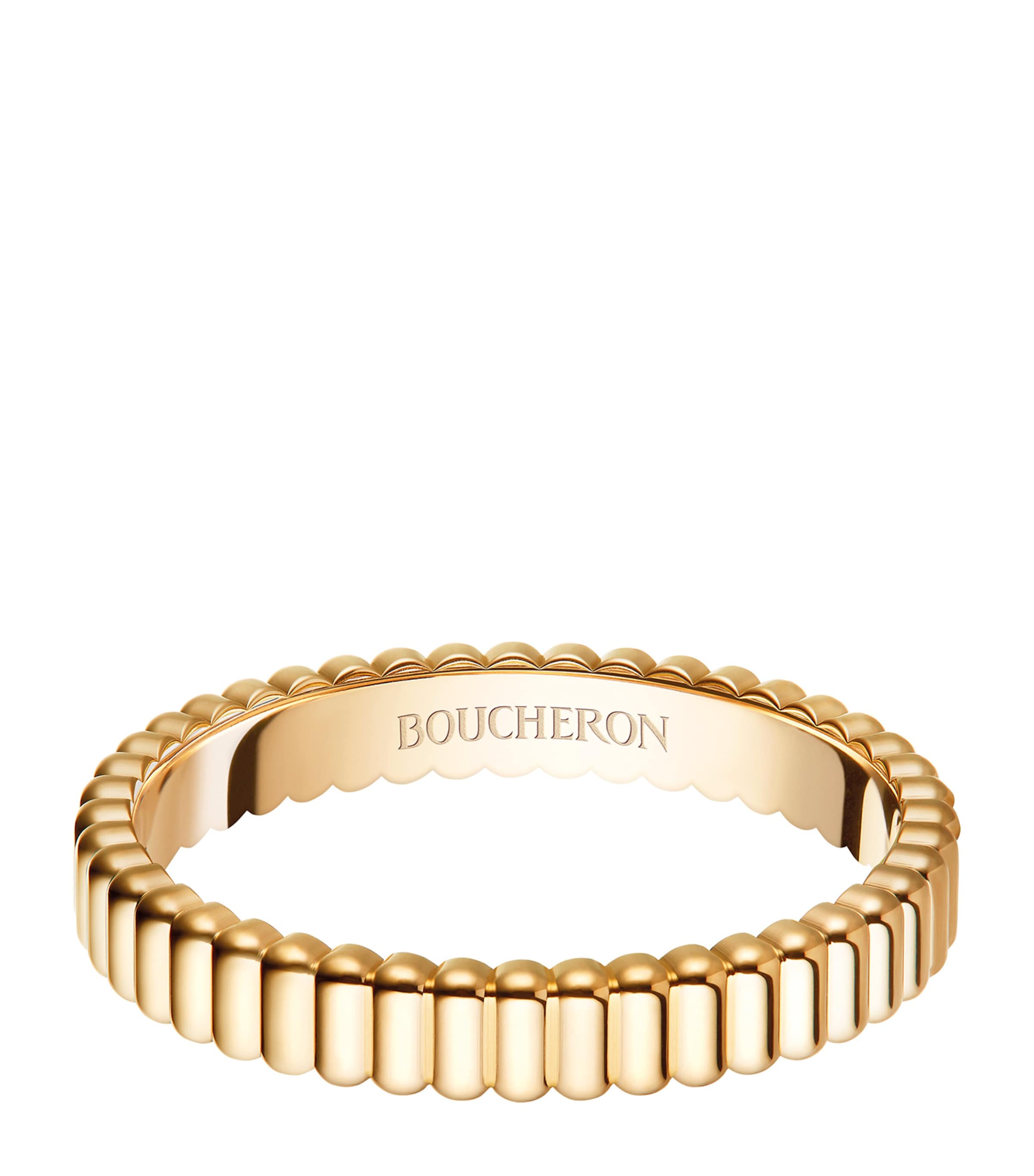 Boucheron Yellow Gold Grosgrain Wedding Band