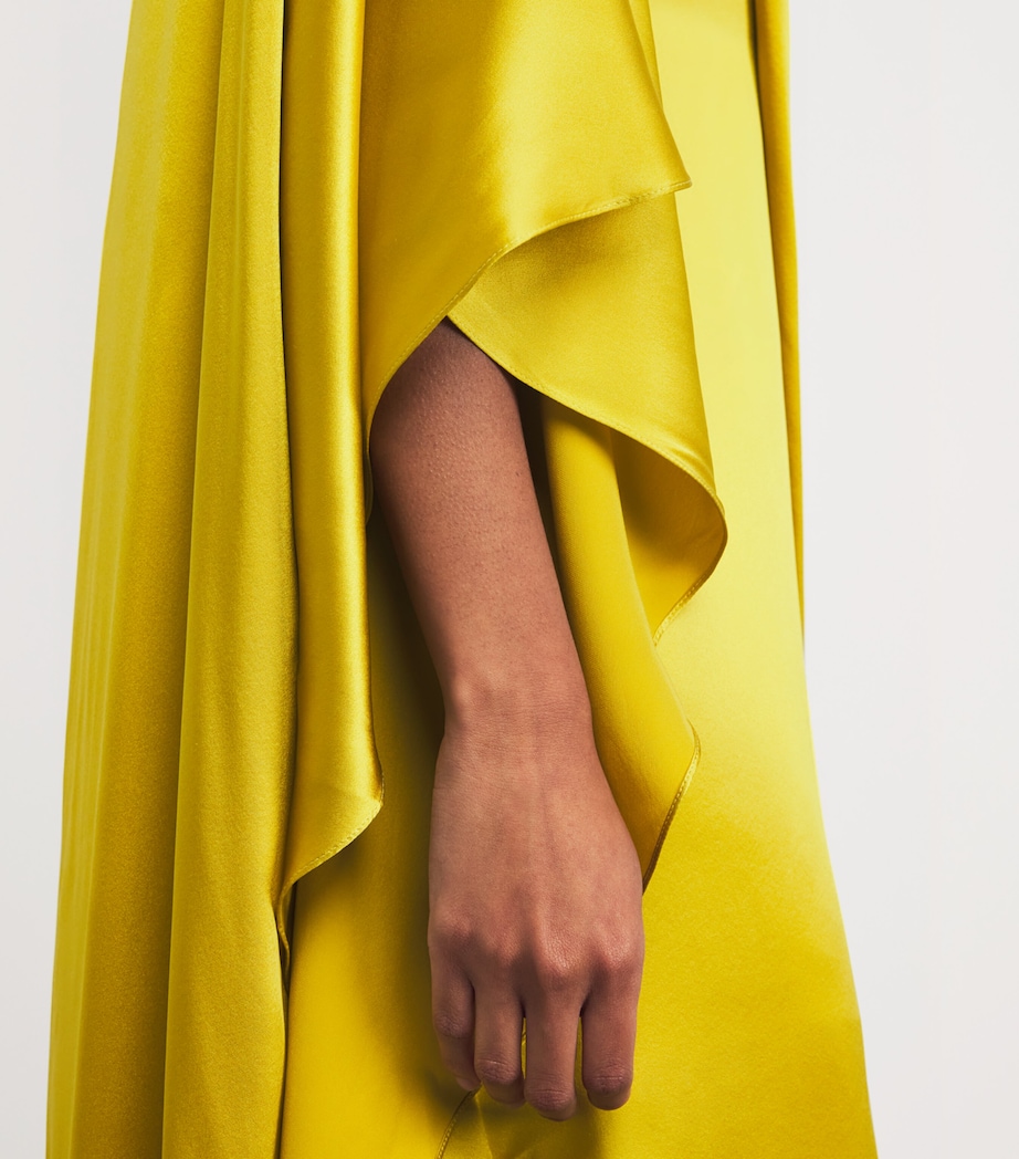 Silk Draped Hiba Maxi Dress ZINNIA Image 6