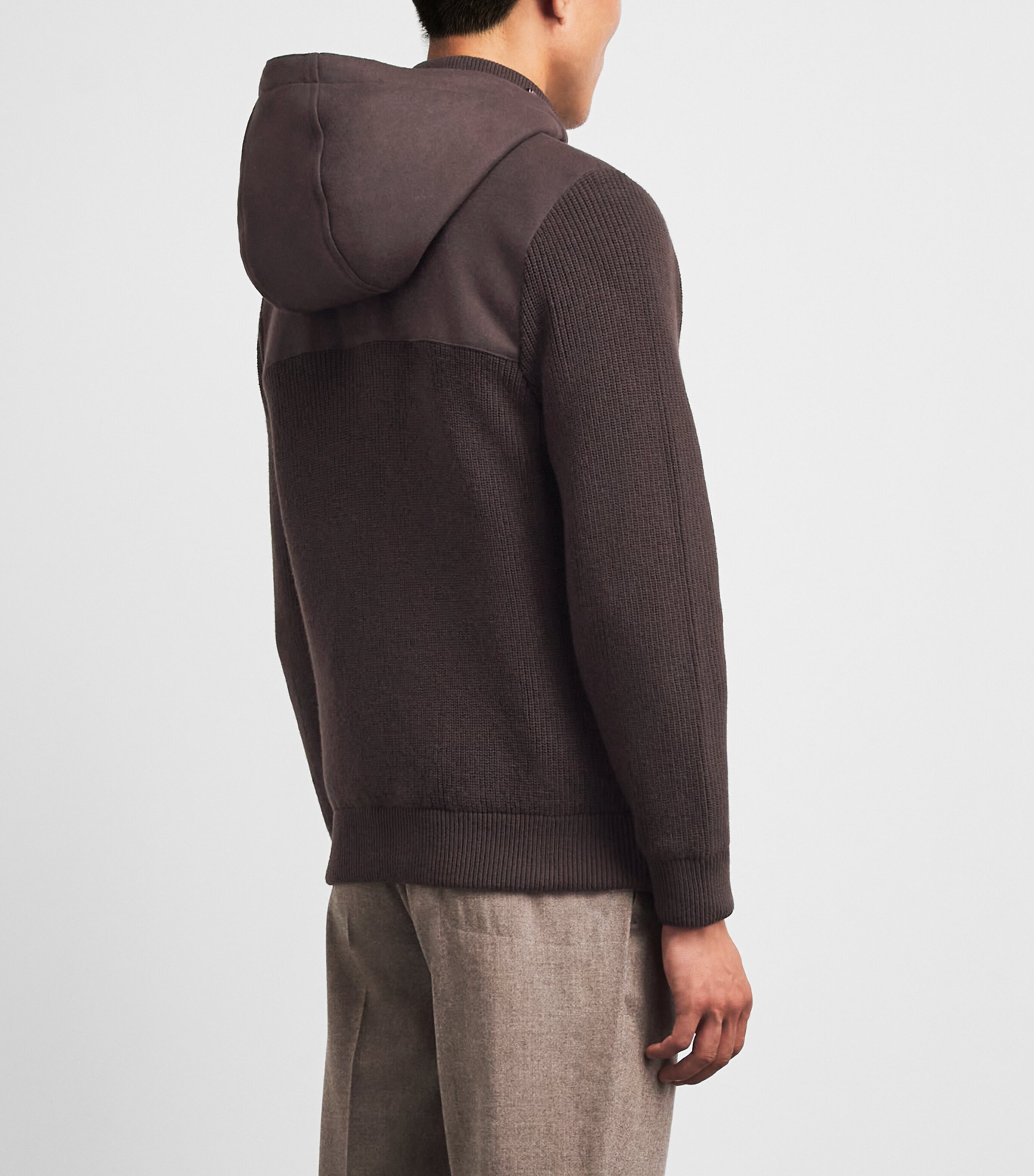 Fioroni Cashmere Mens Virgin Wool Down Jacket Marrone Image 5