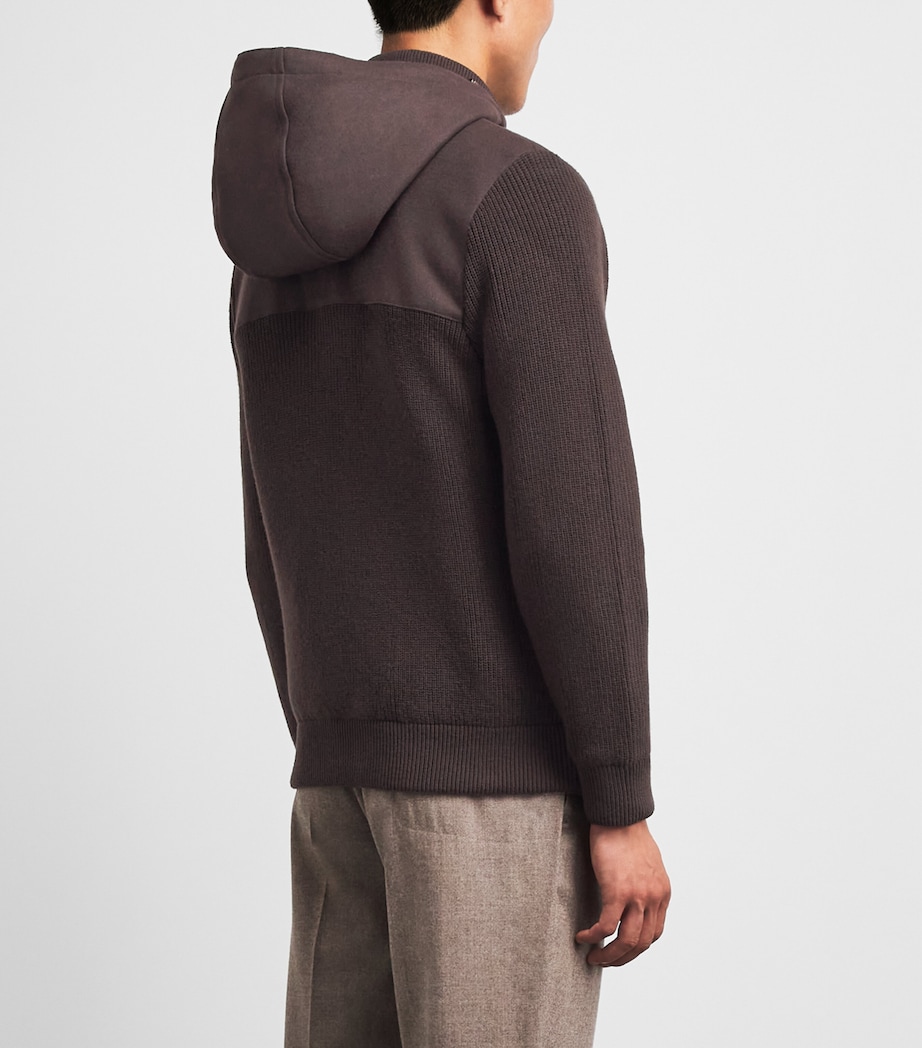 Fioroni Cashmere Mens Virgin Wool Down Jacket Marrone Image 5