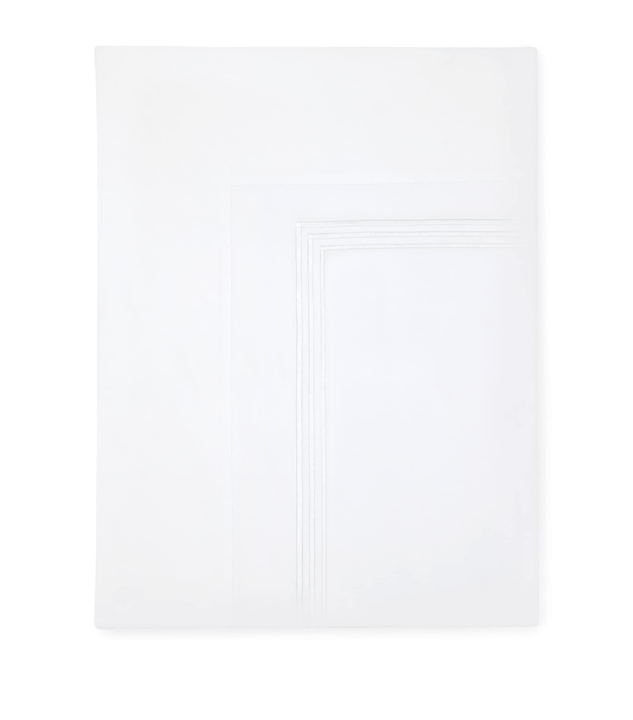 Pratesi Tre Righe Super King Flat Sheet In White