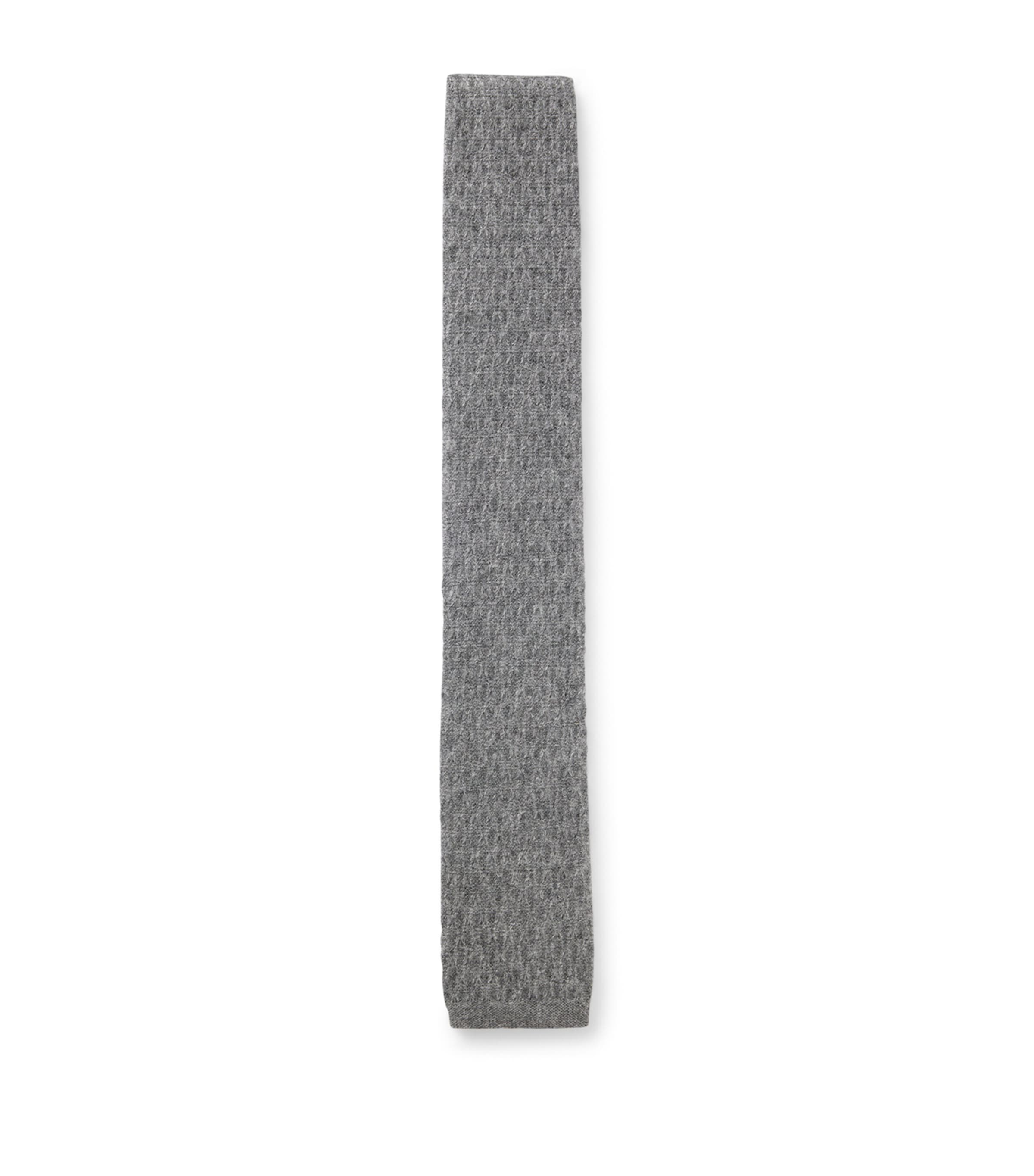 Hugo Boss Cashmere Knitted Tie In Grey