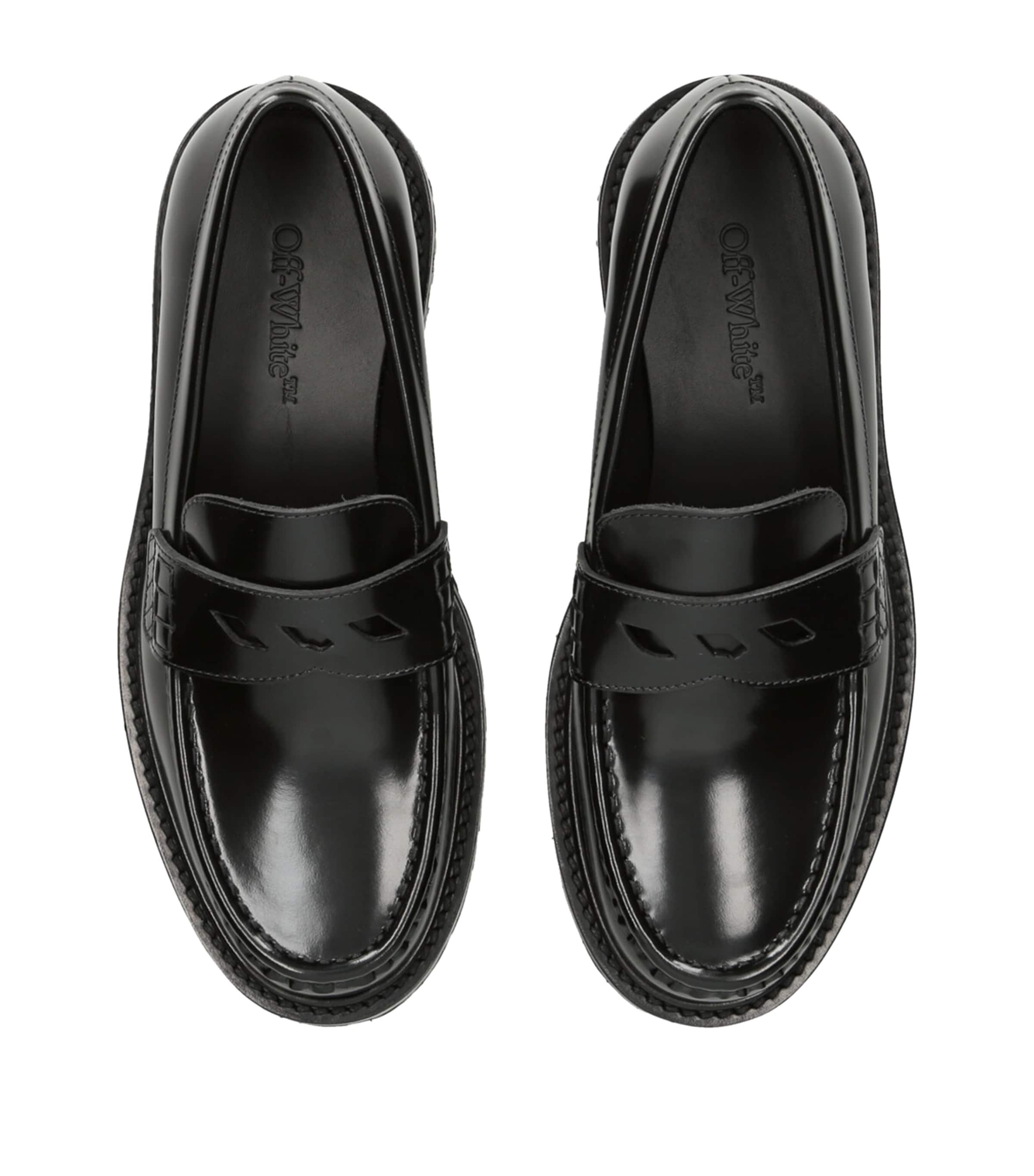 Off-White Black Leather Combat Loafers | Harrods US