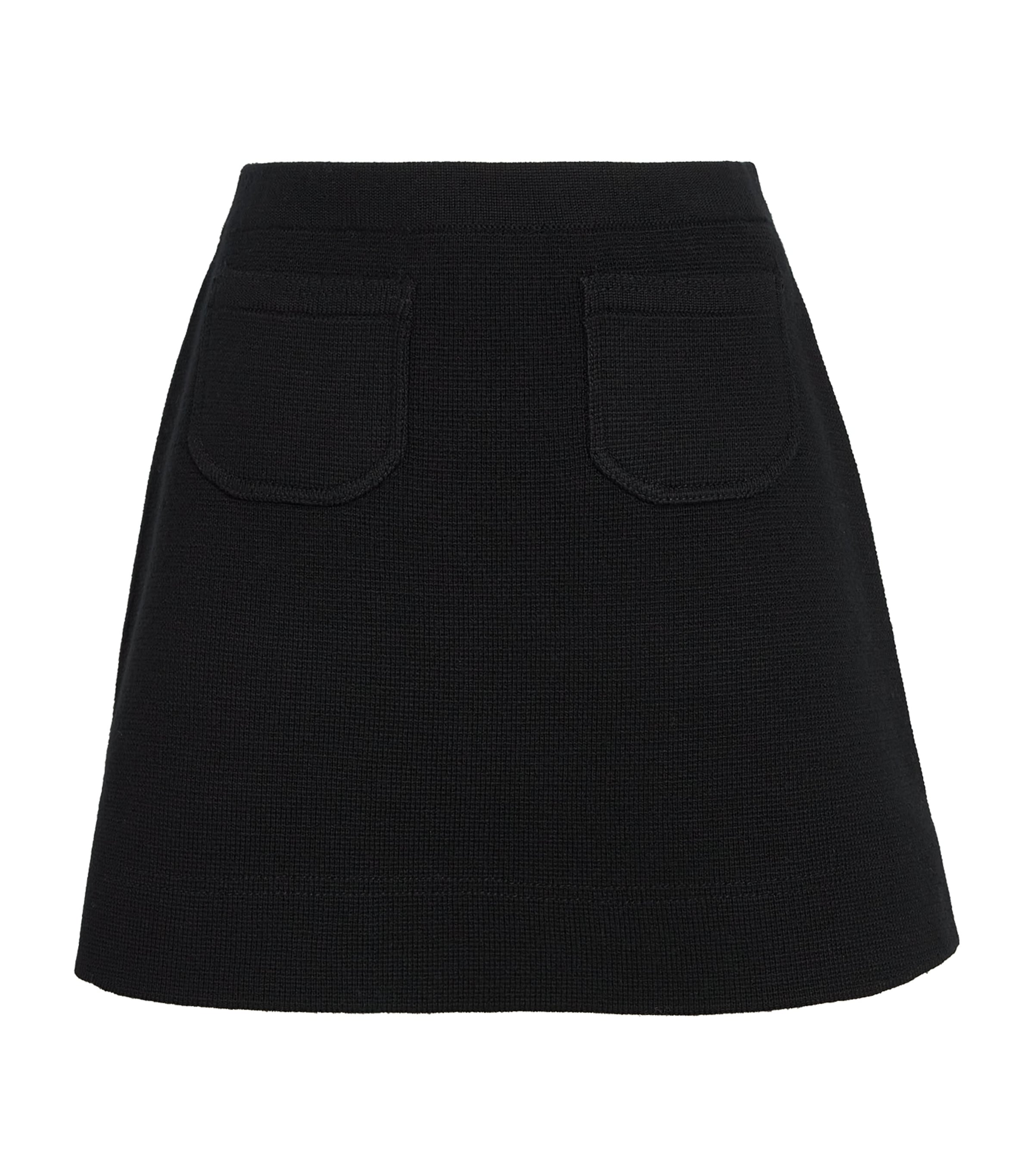 Knitted Mini Skirt BLACK Image 1