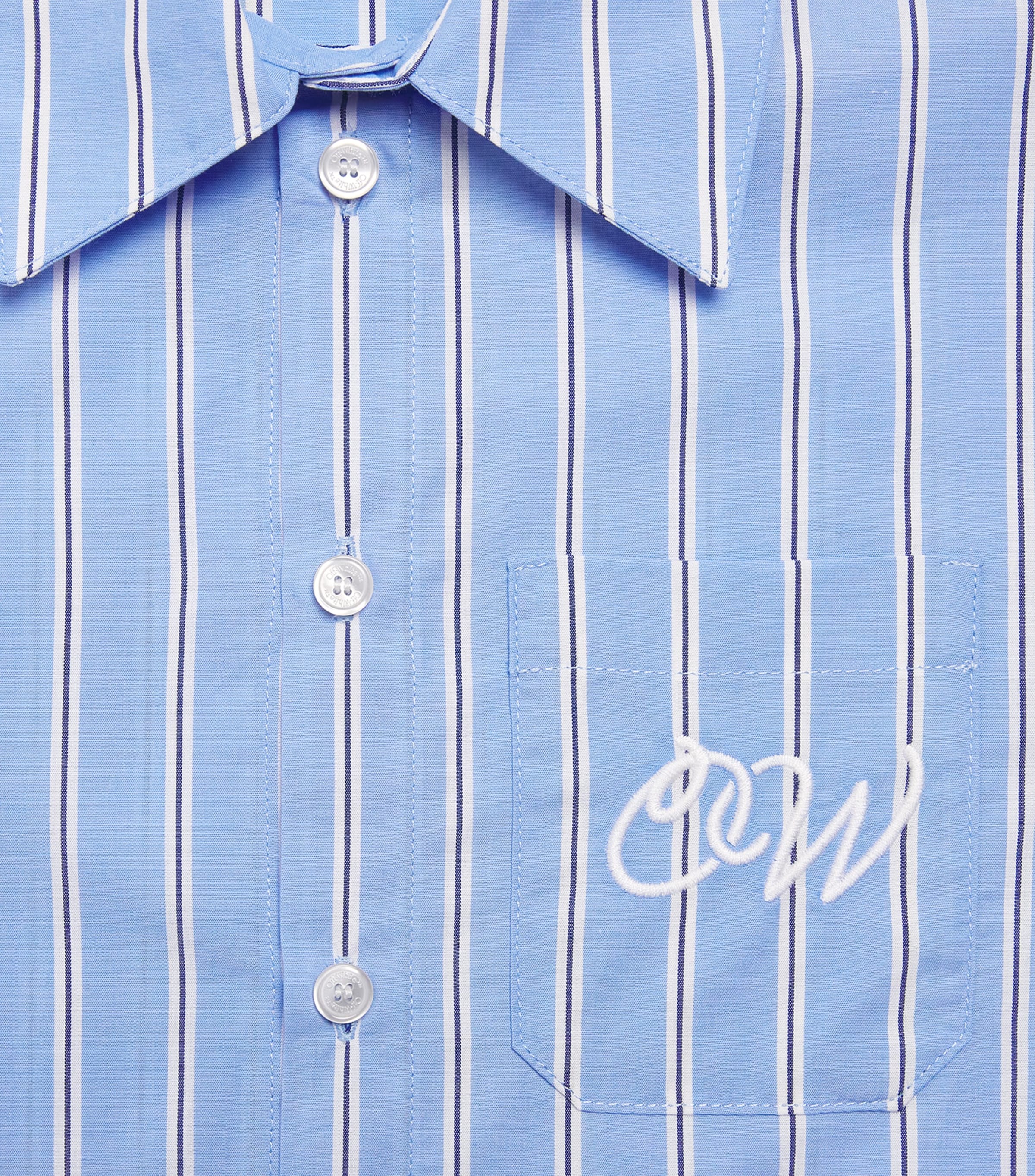 Cotton Stripe Arrows Shirt (4-12+ Years) SKY BLUE Image 3