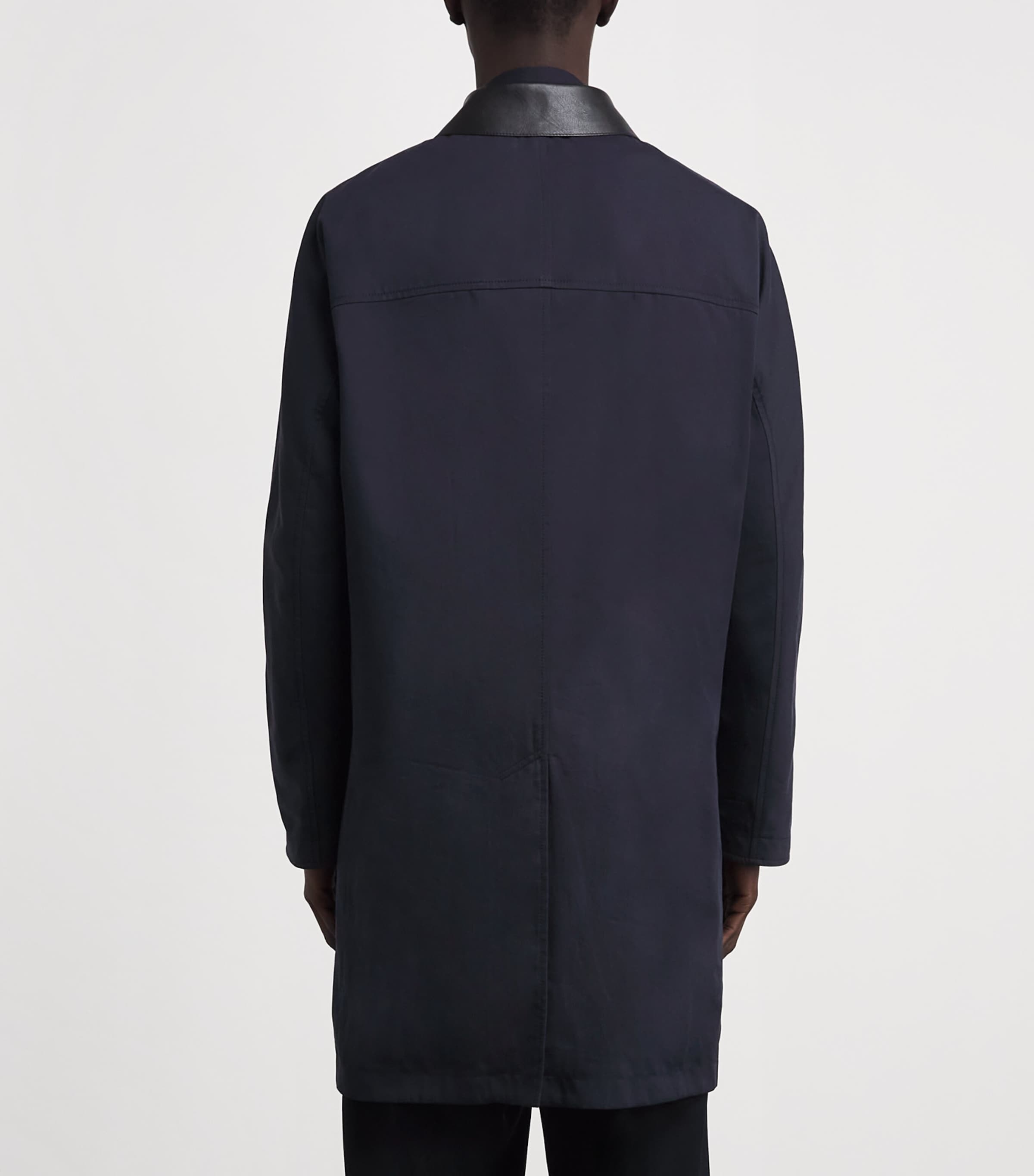 Brioni Mens Leather-Trim Reversible Jacket Image 5