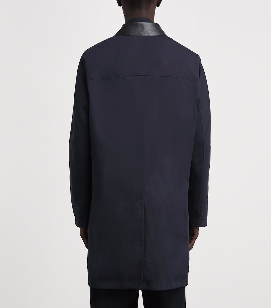 Brioni Mens Leather-Trim Reversible Jacket Image 5