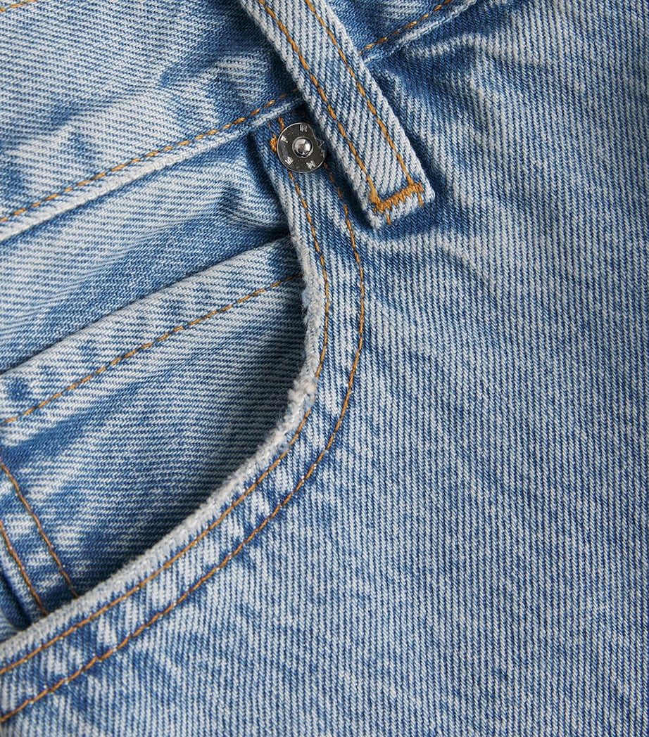 FRAME Womens The Timeless Denim Shorts Tricky Image 5