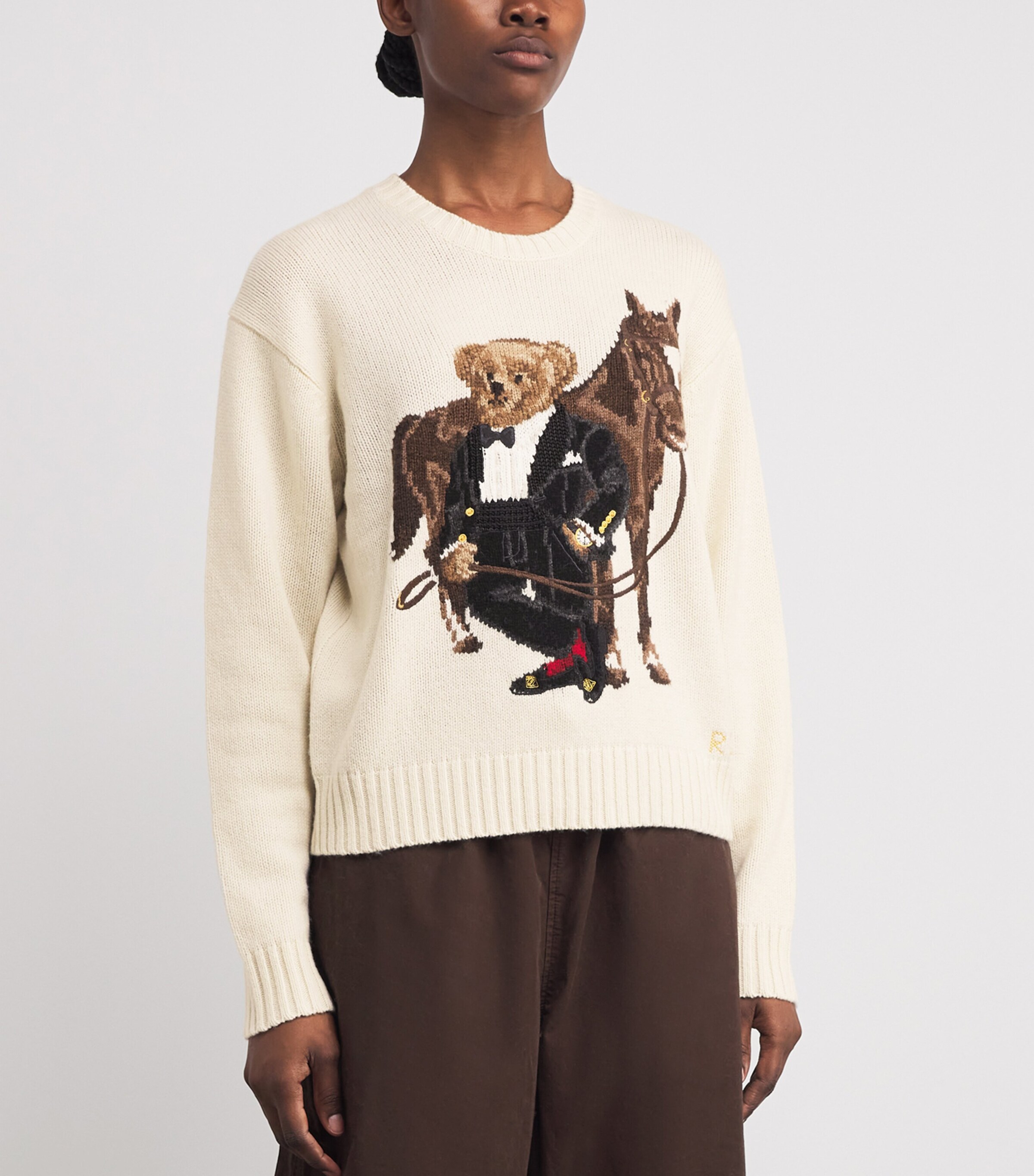 Polo Ralph Lauren Womens Wool Polo Bear Sweater Nevis Image 3