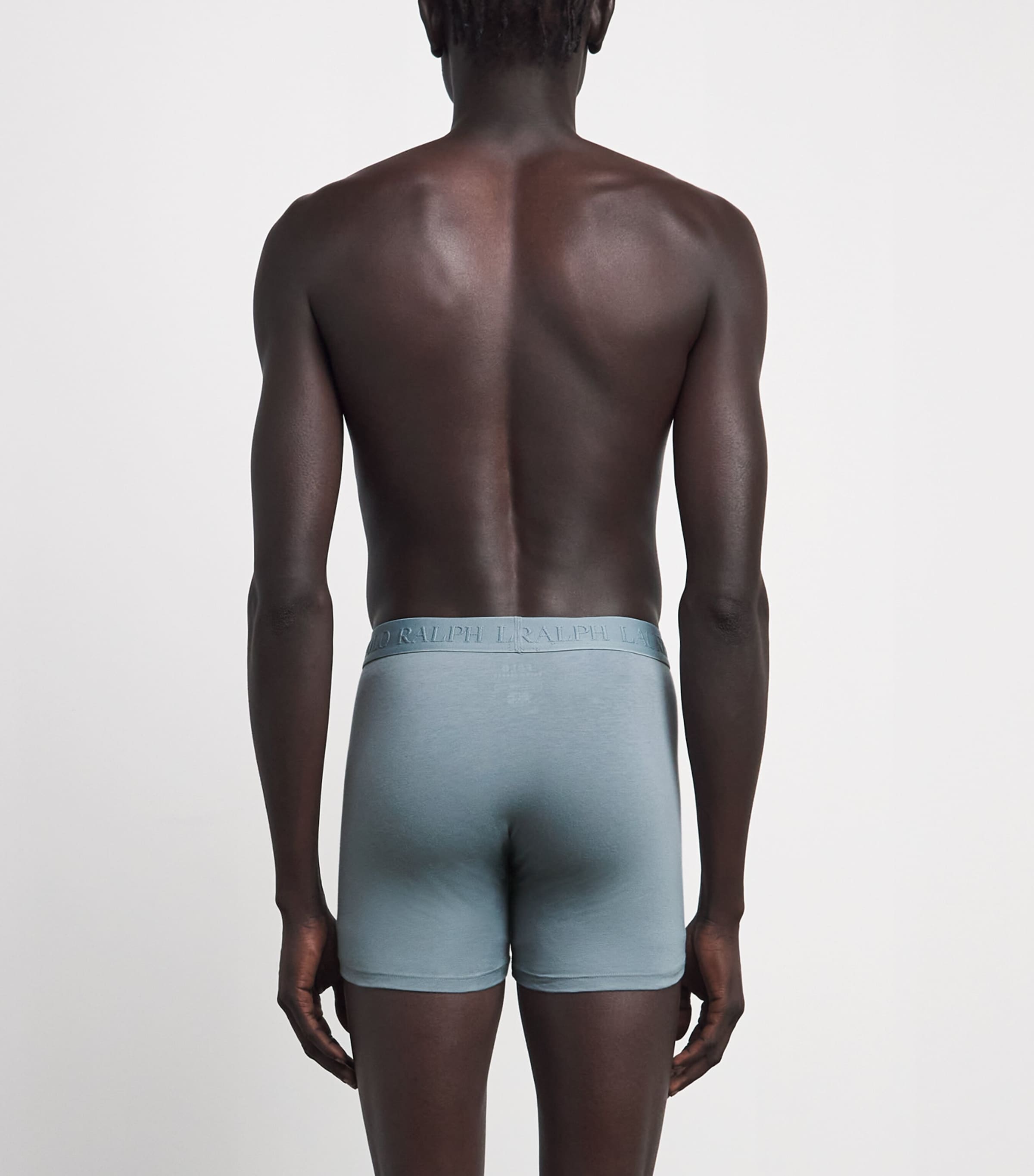 Polo Ralph Lauren Mens Stretch-Cotton Boxer Briefs (Pack of 3) Ftgue/cl Gr Blu/npnv Image 3