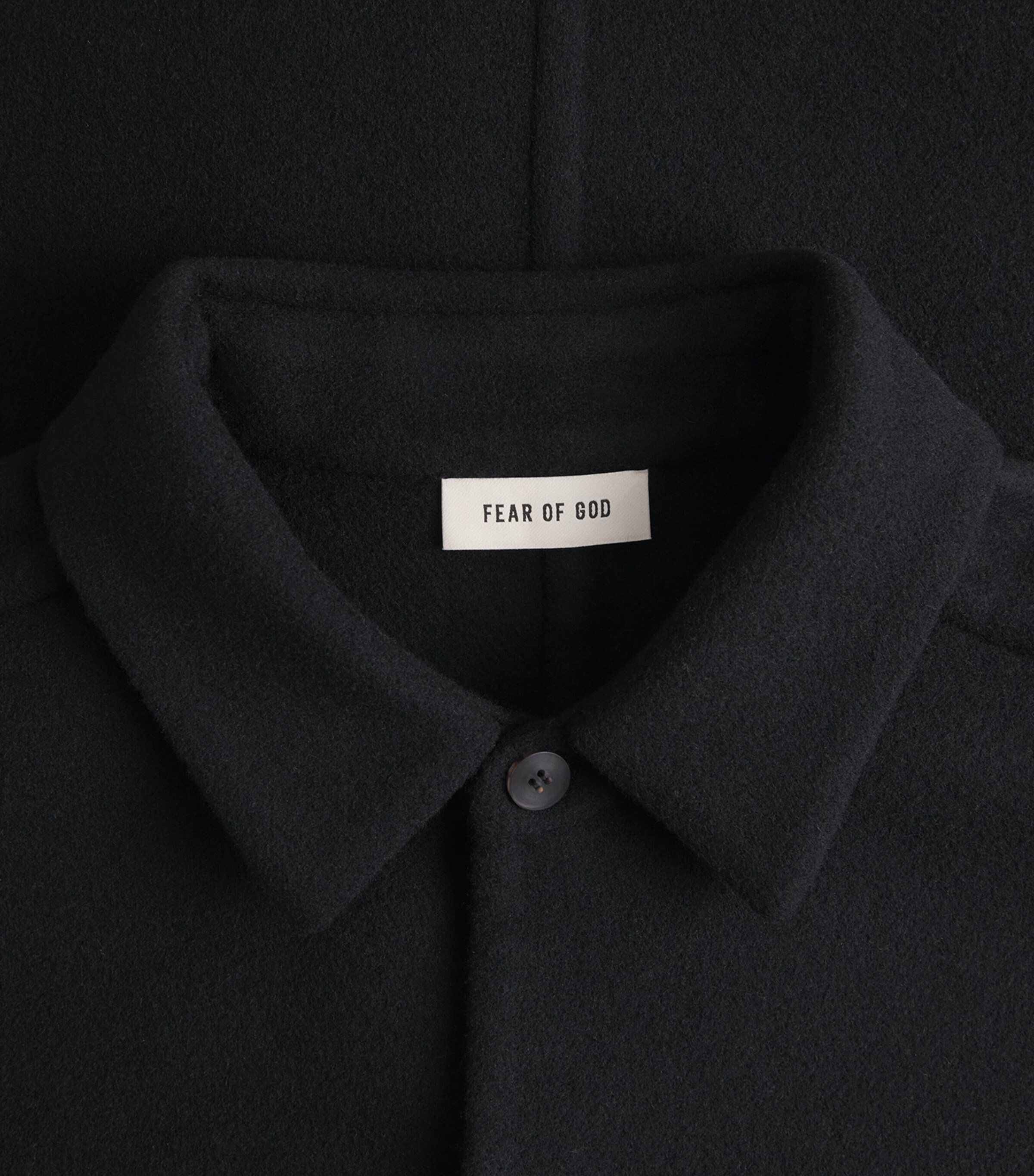 Fear Of God Mens Wool-Cashmere Overshirt Black/ Image 6
