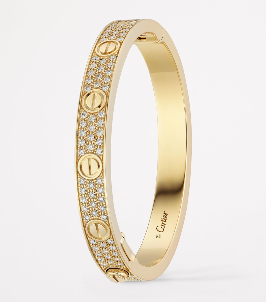 Yellow Gold and Diamond LOVE Bracelet YELLOW GOLD Image 4