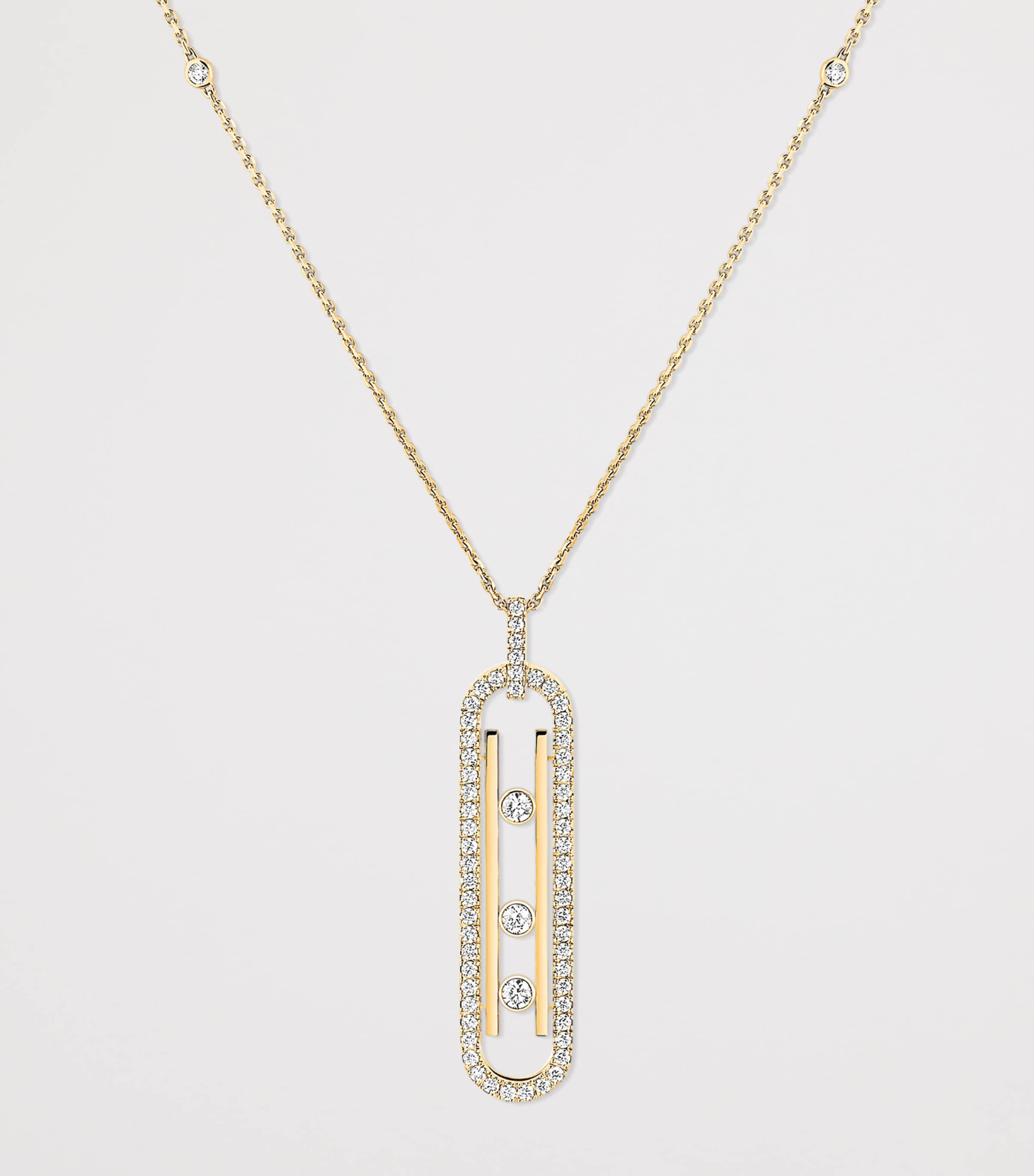 Messika Move 10th Birthday Yellow Gold and Diamond Necklace (0.70ct) Yellow Gold Image 3