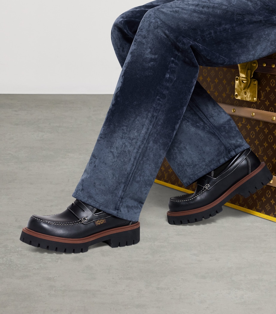 Leather Remix Loafers BLACK Image 2