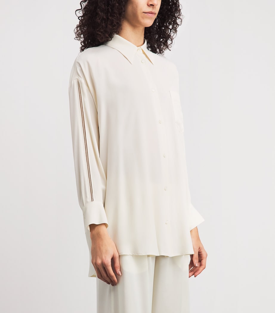 Fabiana Filippi Womens Embellished Crepe Shirt Burro Image 4