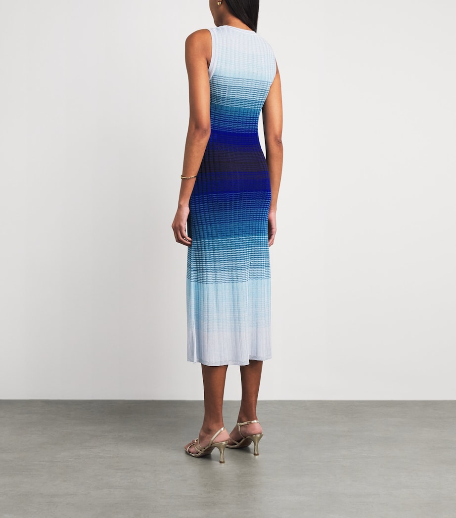 Maje Womens Ombré-Knit Maxi Dress Blue Image 4